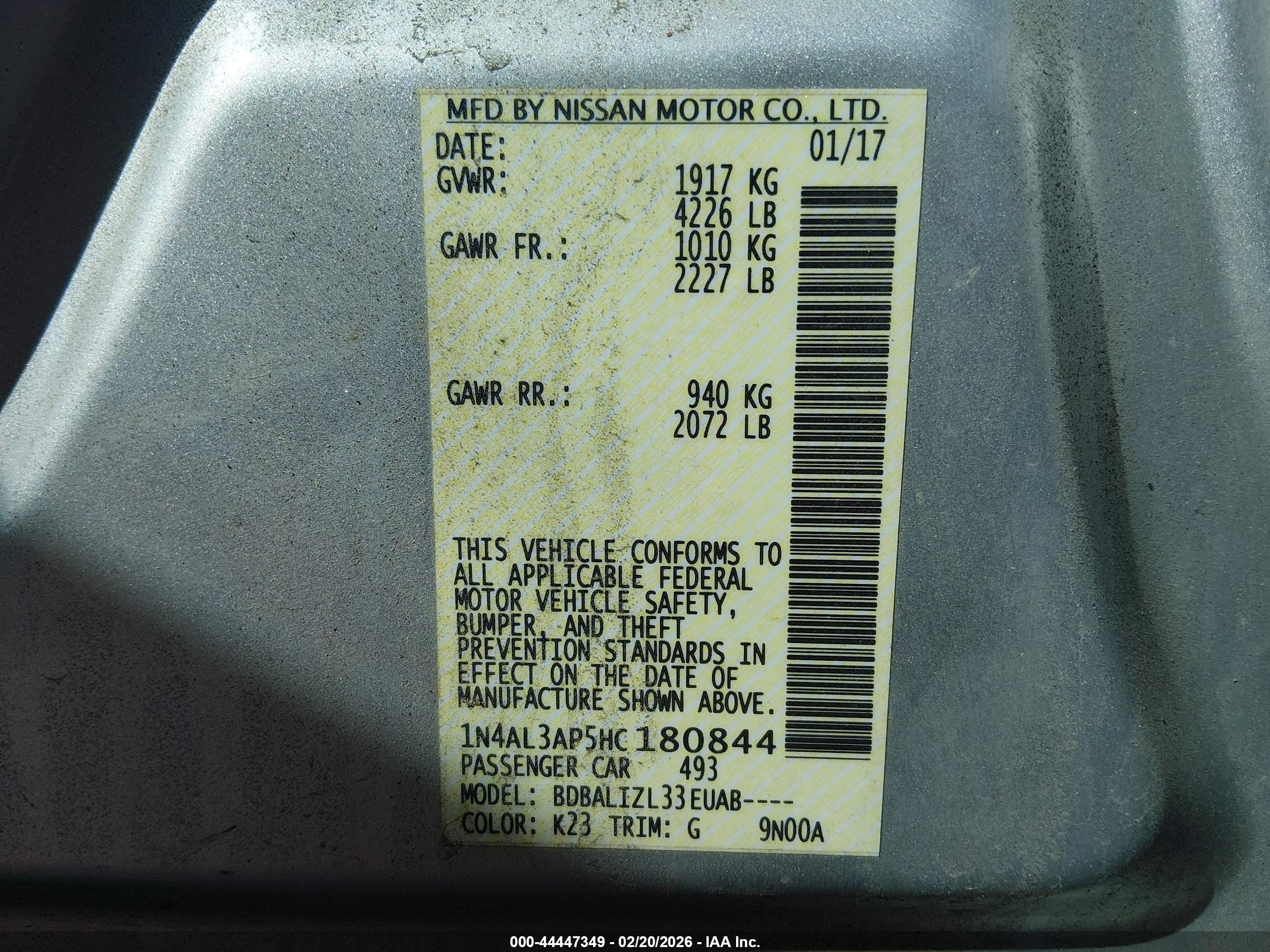 NISSAN ALTIMA image 9