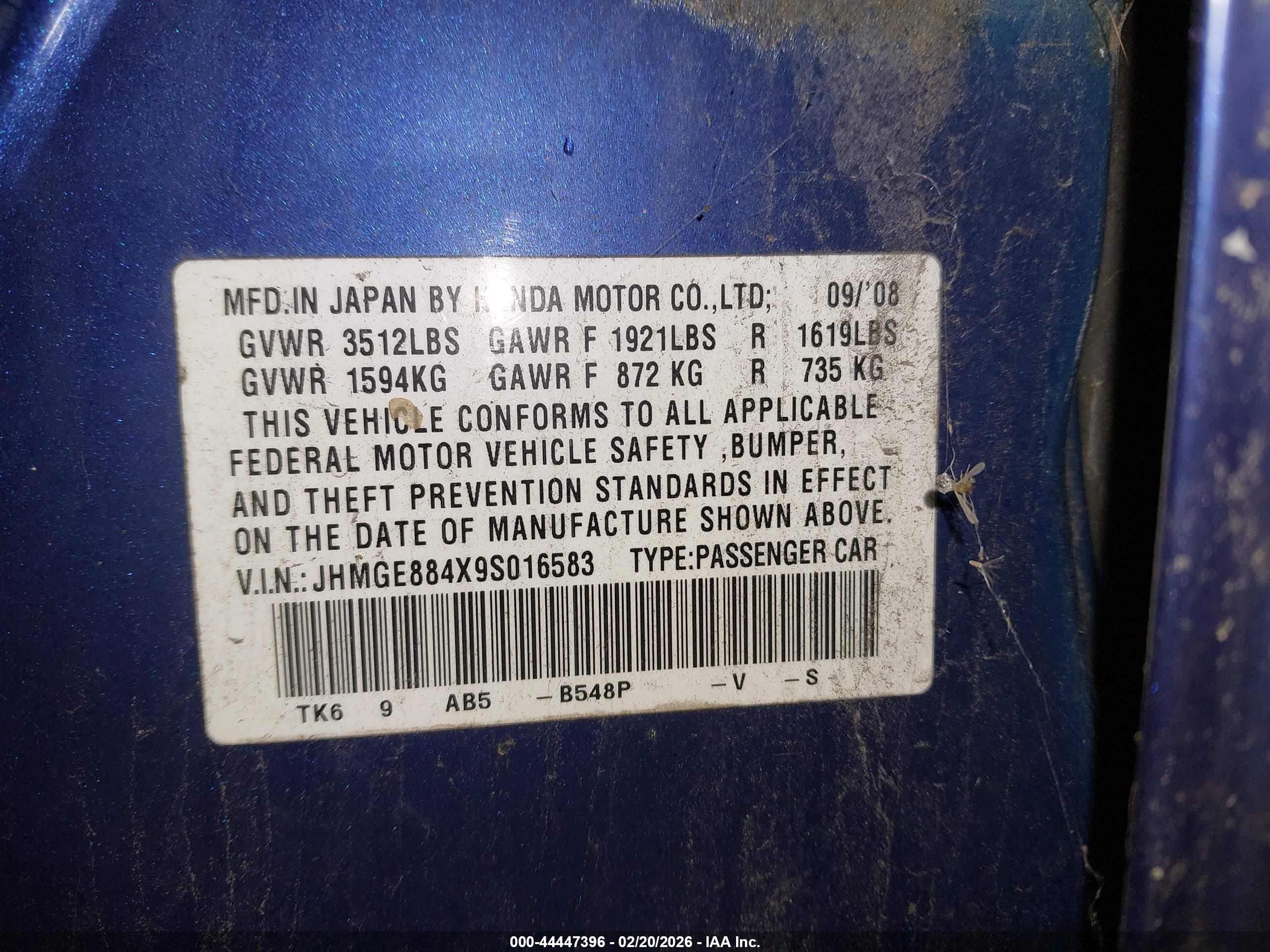 HONDA FIT image 9