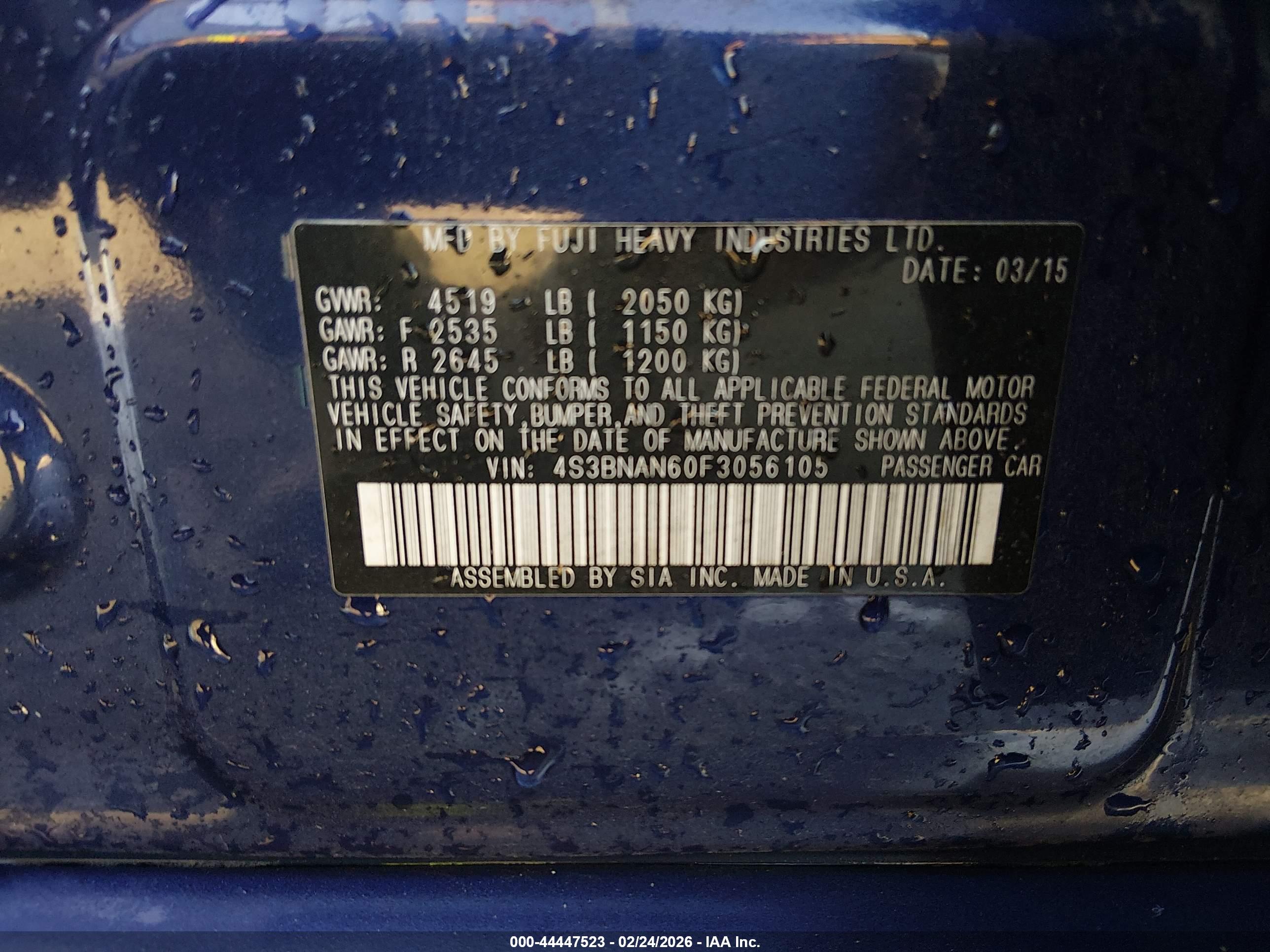 SUBARU LEGACY image 9