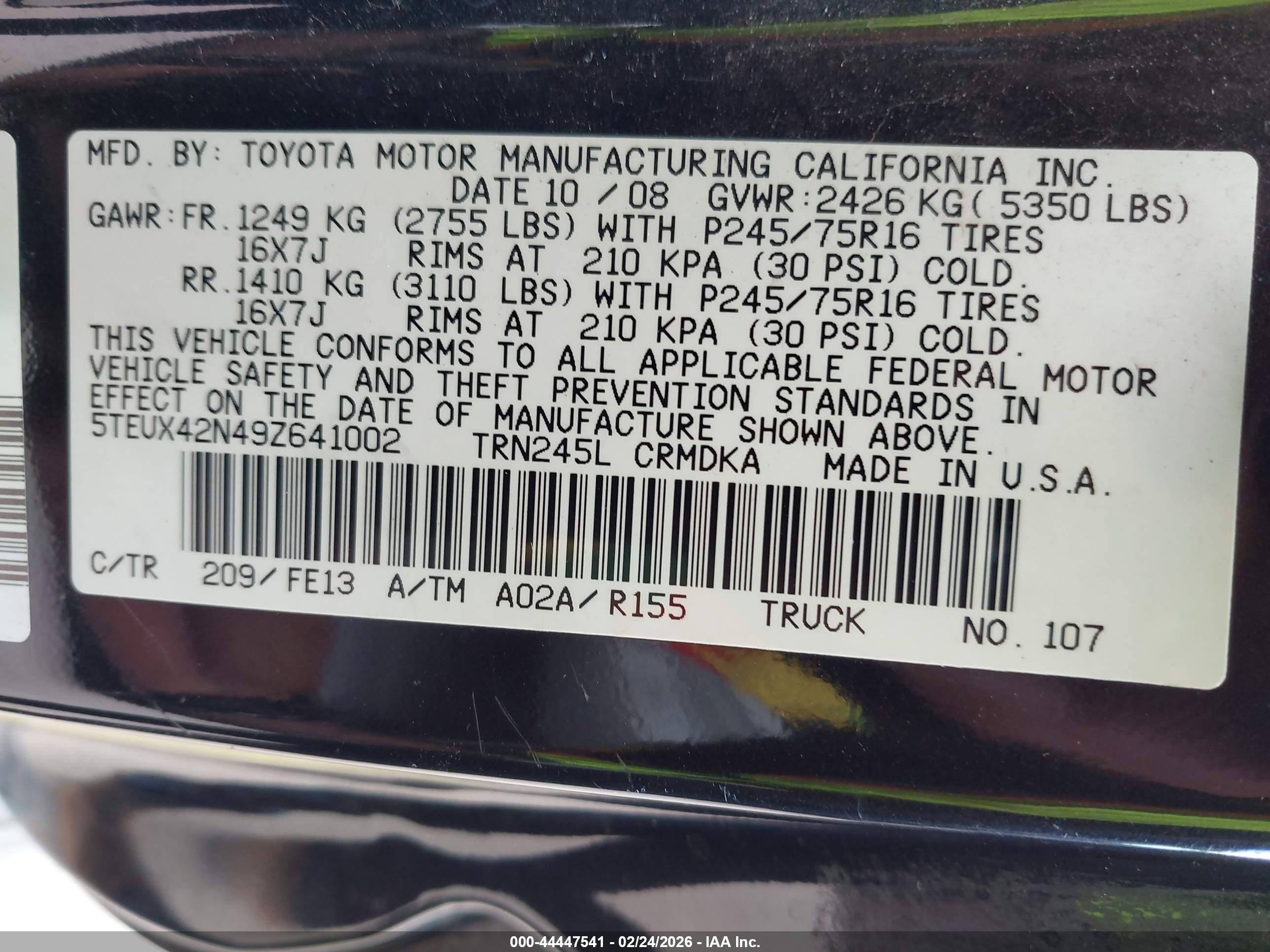 TOYOTA TACOMA image 9