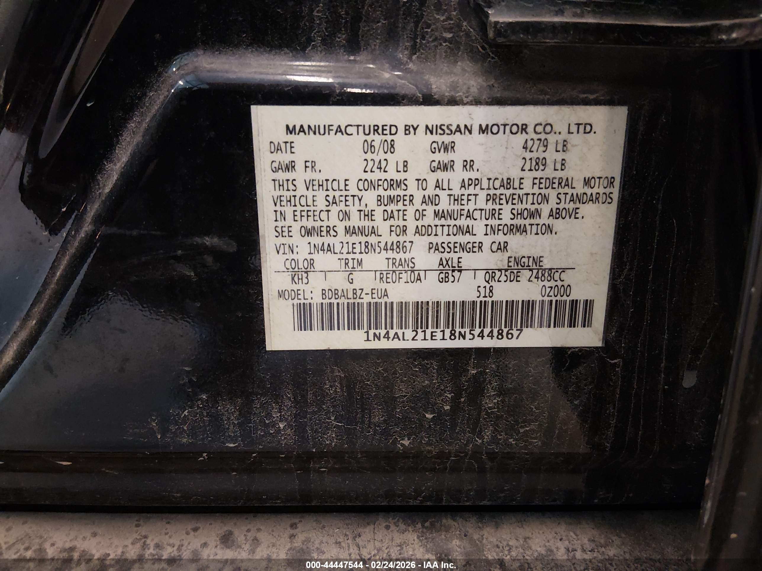 NISSAN ALTIMA image 9