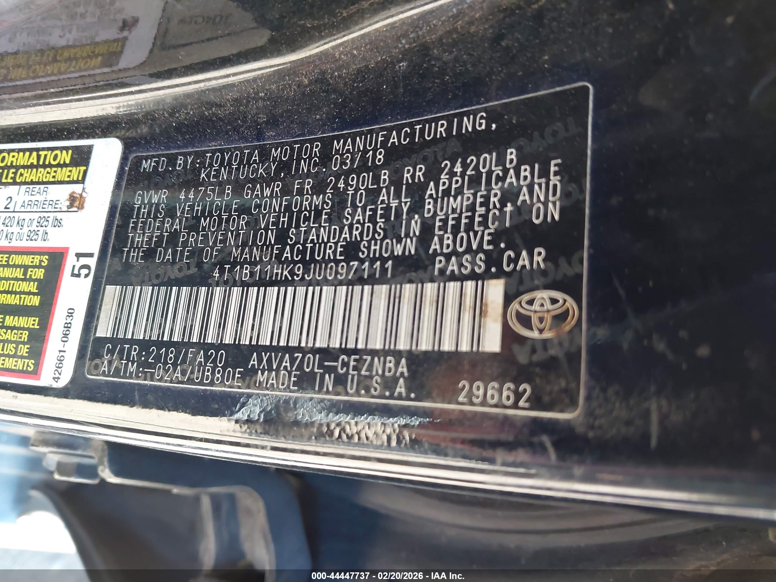 TOYOTA CAMRY image 9