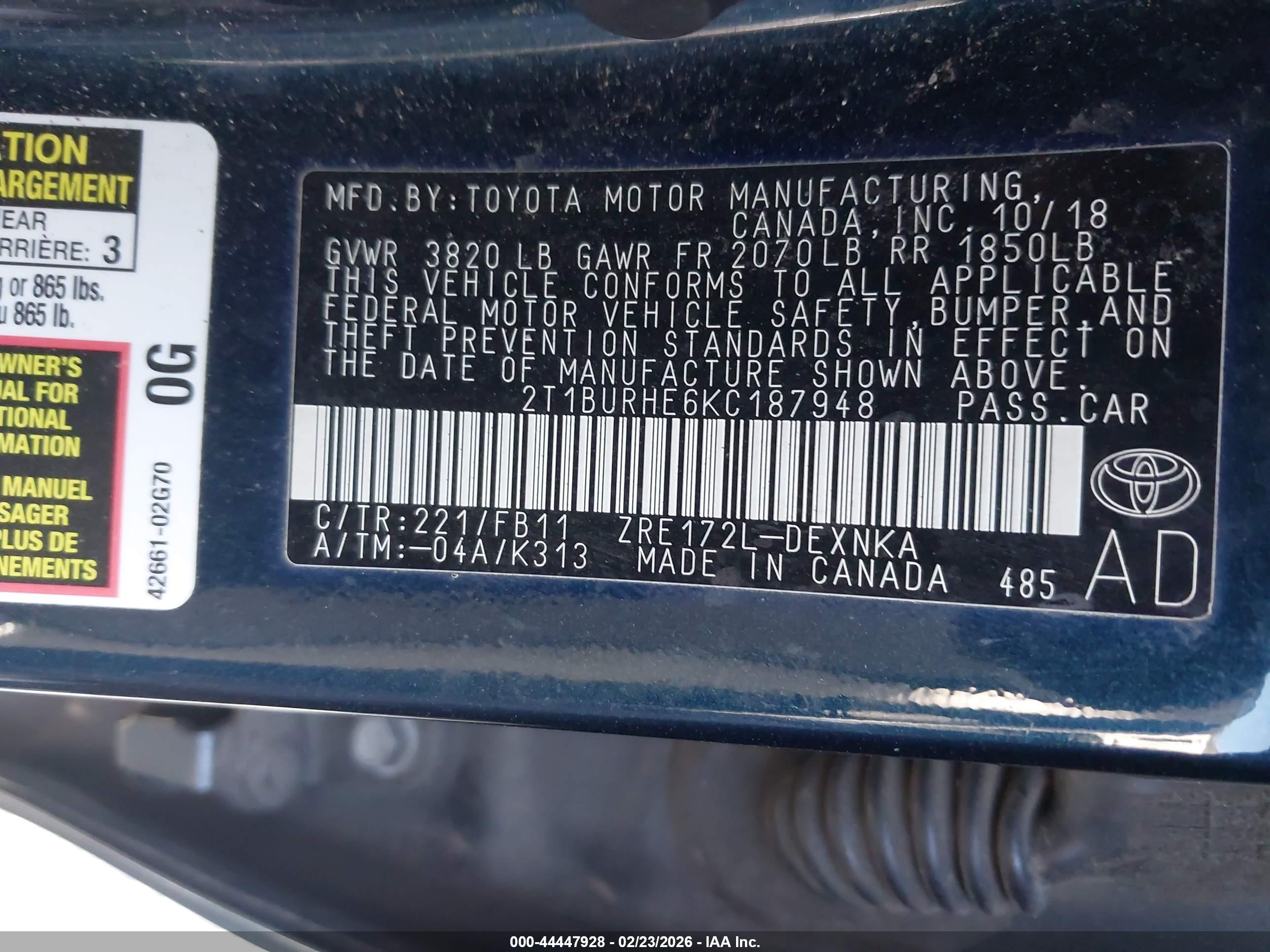 TOYOTA COROLLA image 9