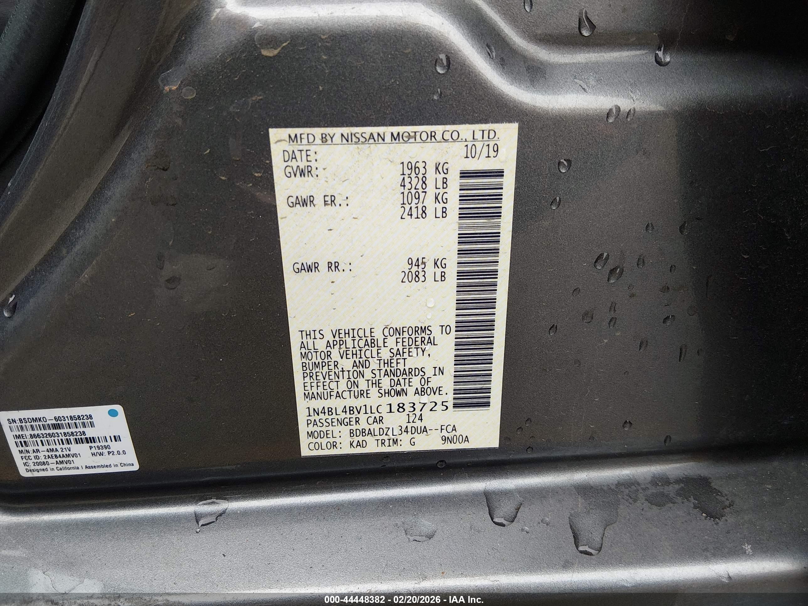 NISSAN ALTIMA image 9