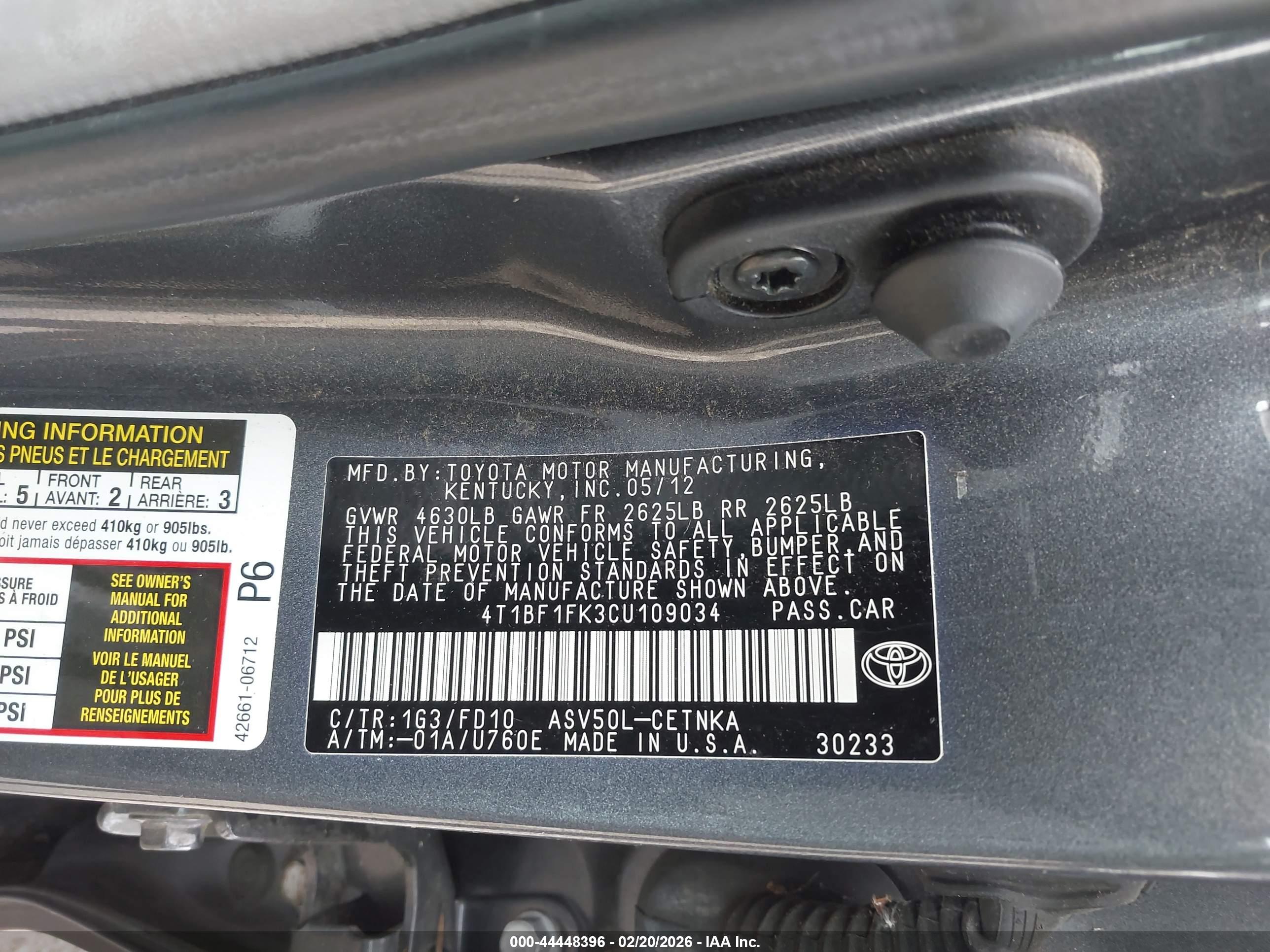 TOYOTA CAMRY image 9