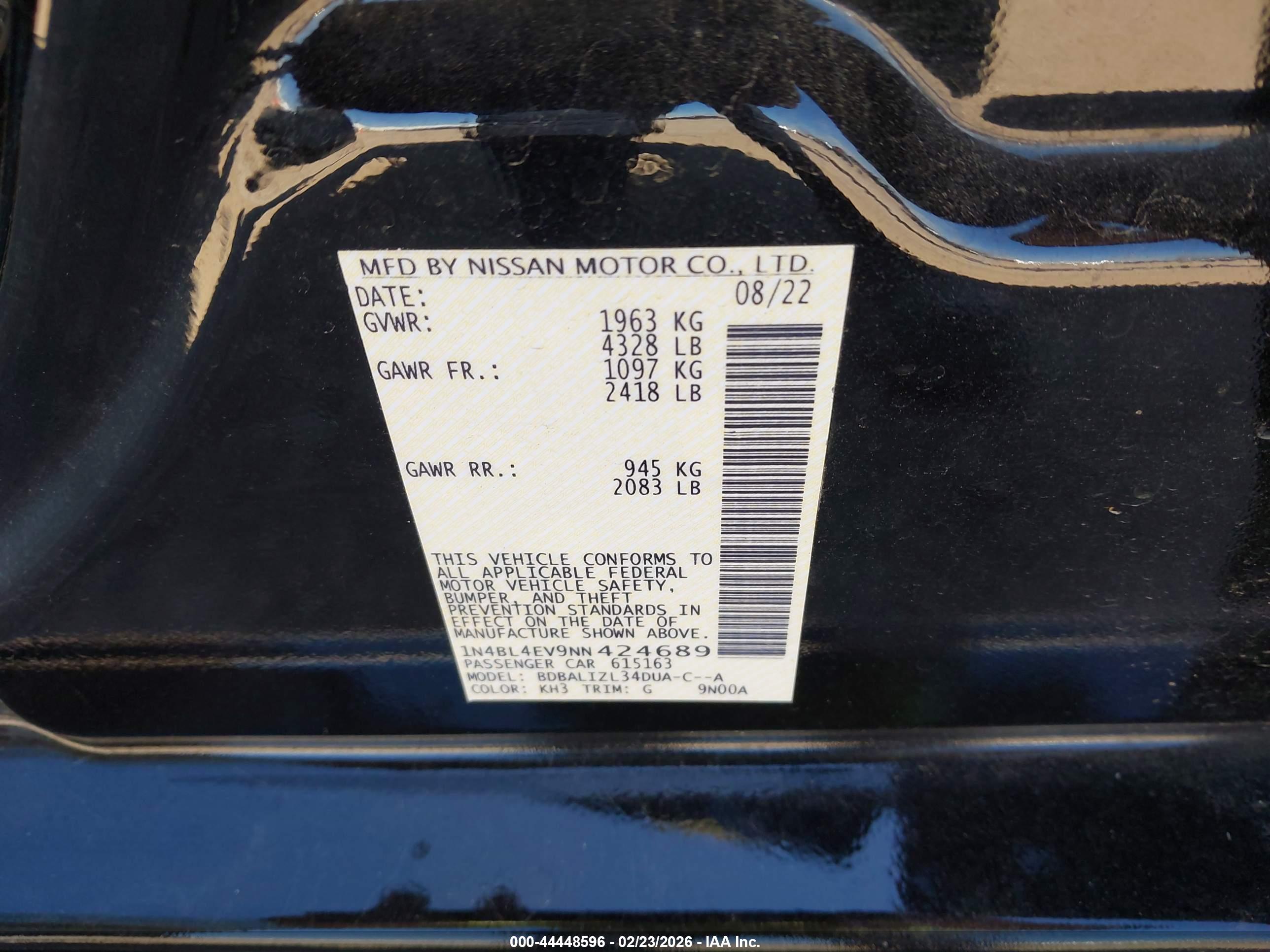 NISSAN ALTIMA image 9