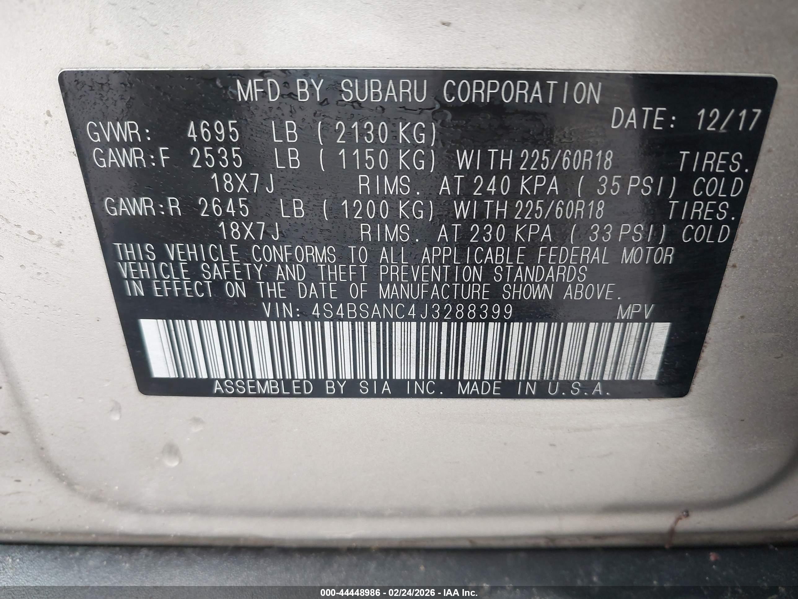 SUBARU OUTBACK image 9