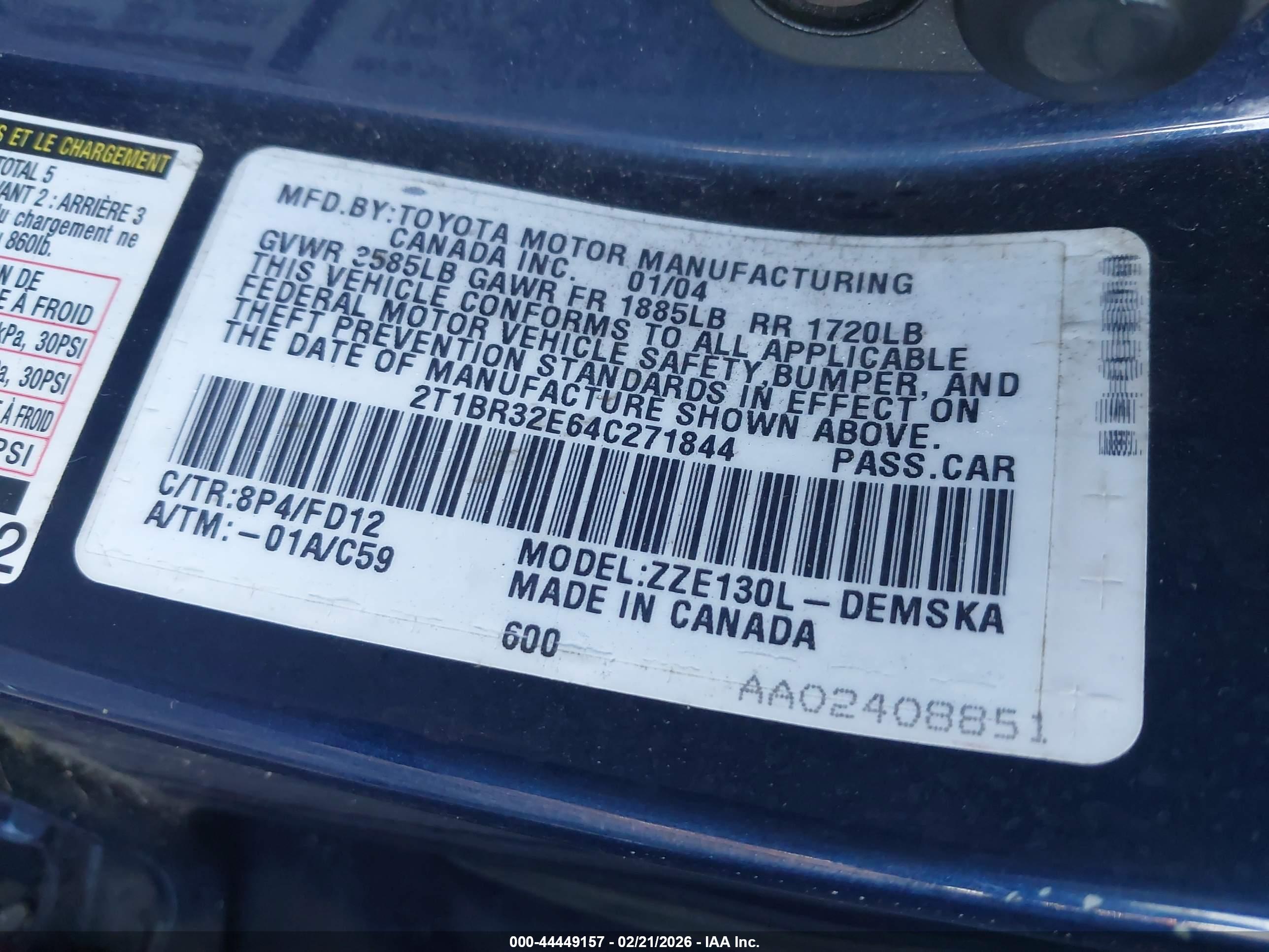 TOYOTA COROLLA image 9