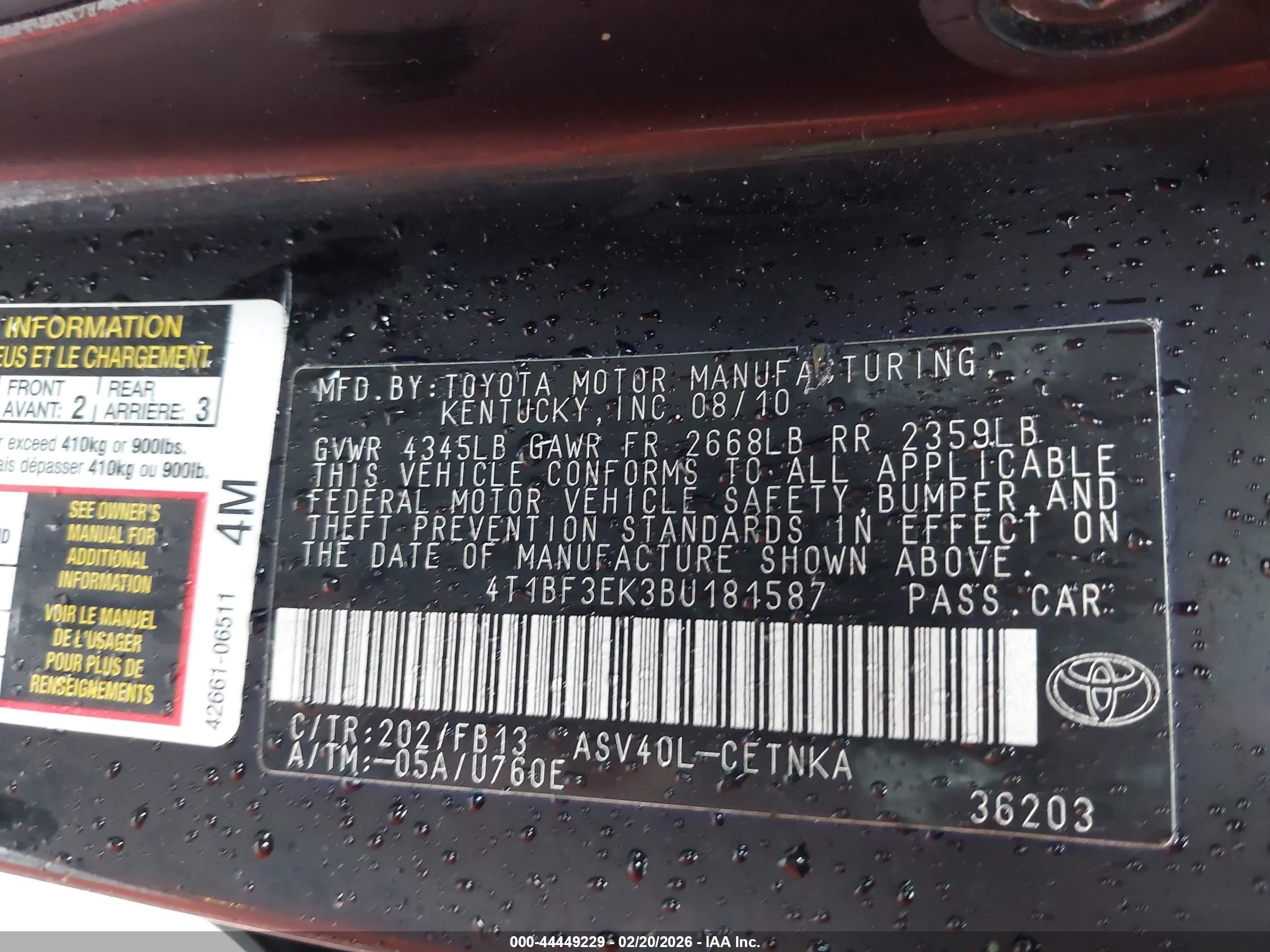 TOYOTA CAMRY image 9