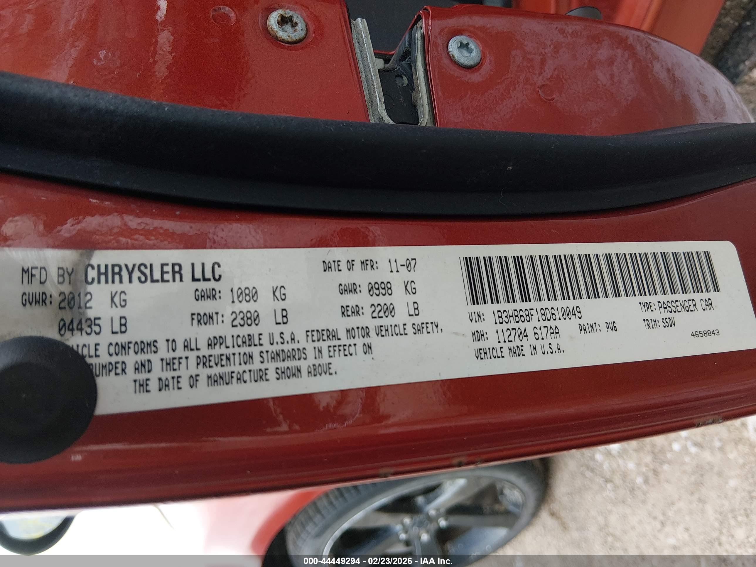 DODGE CALIBER image 9