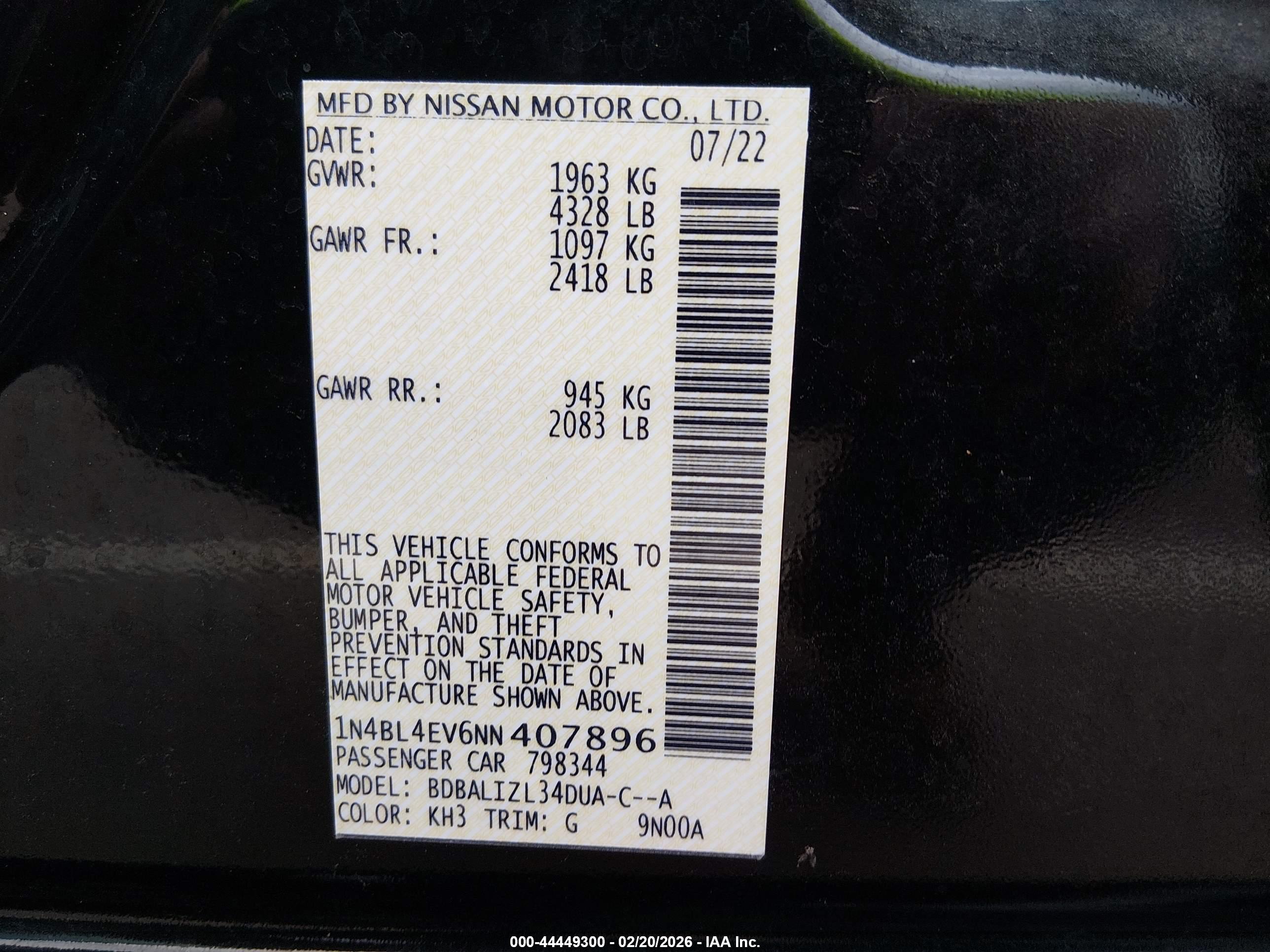 NISSAN ALTIMA image 9
