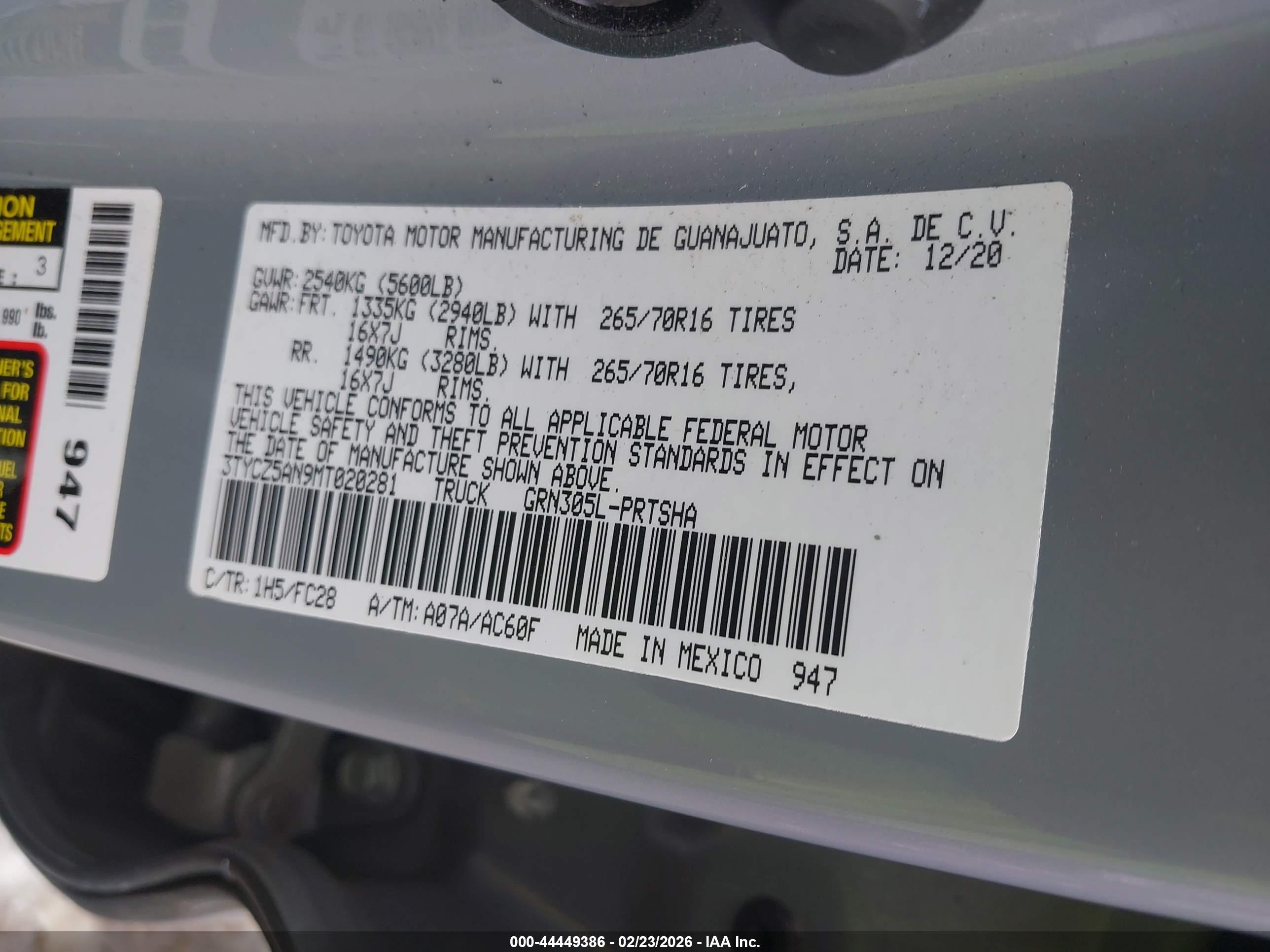 TOYOTA TACOMA image 9