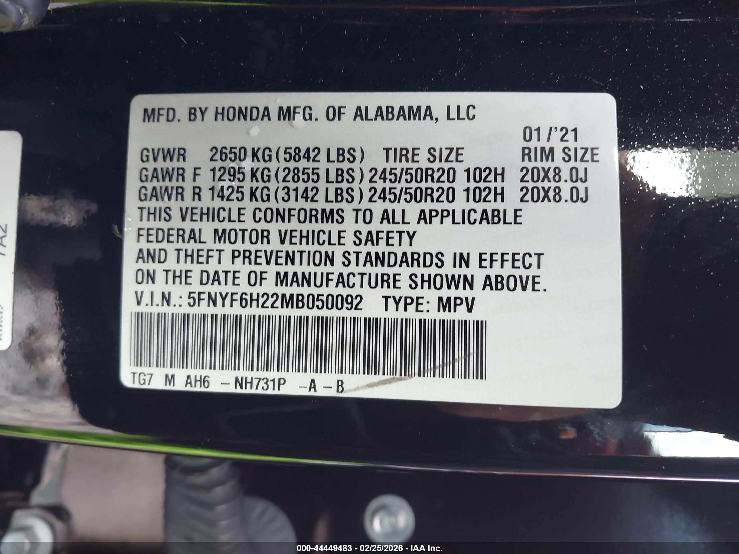 HONDA PILOT image 9