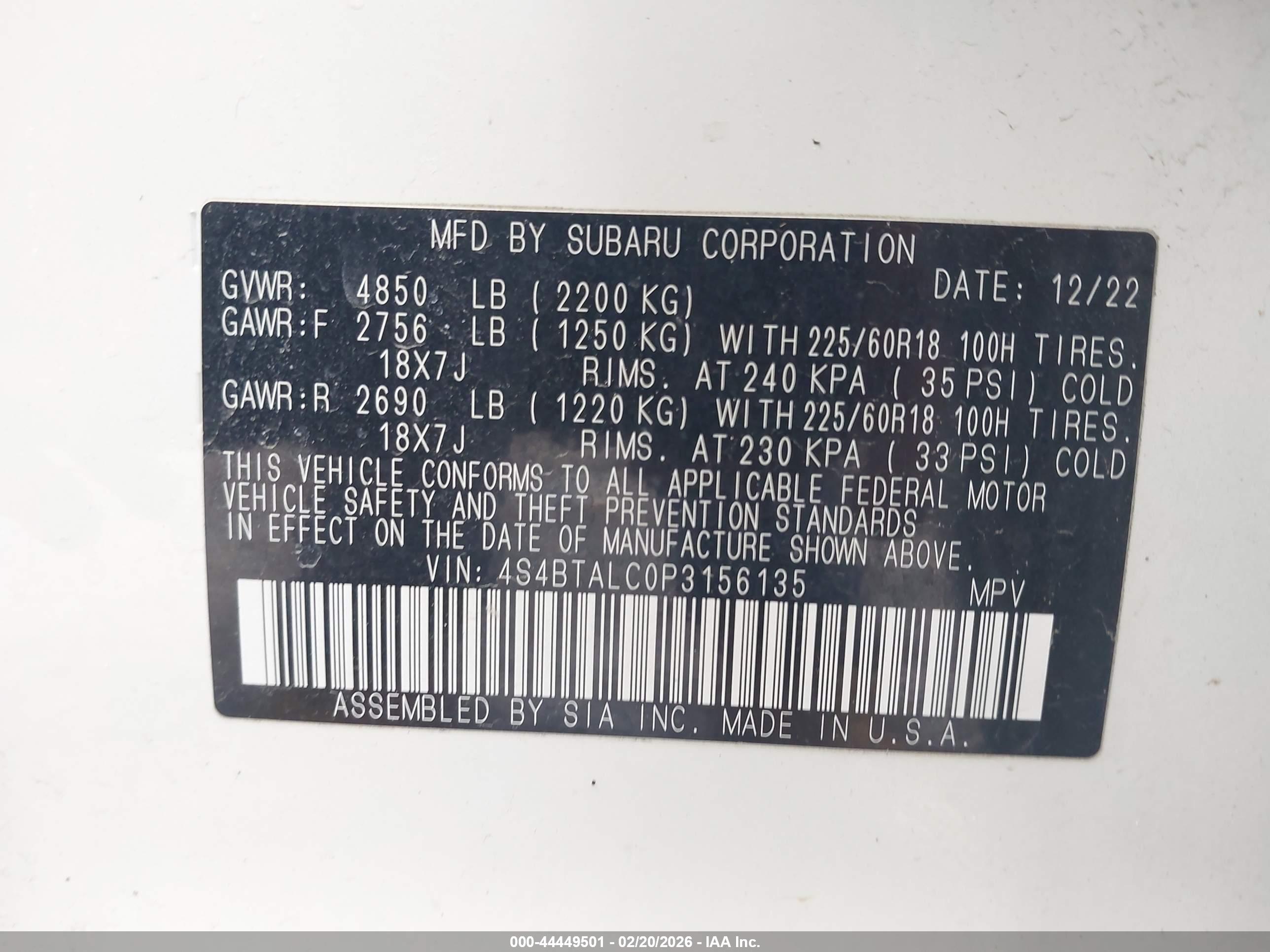SUBARU OUTBACK image 9