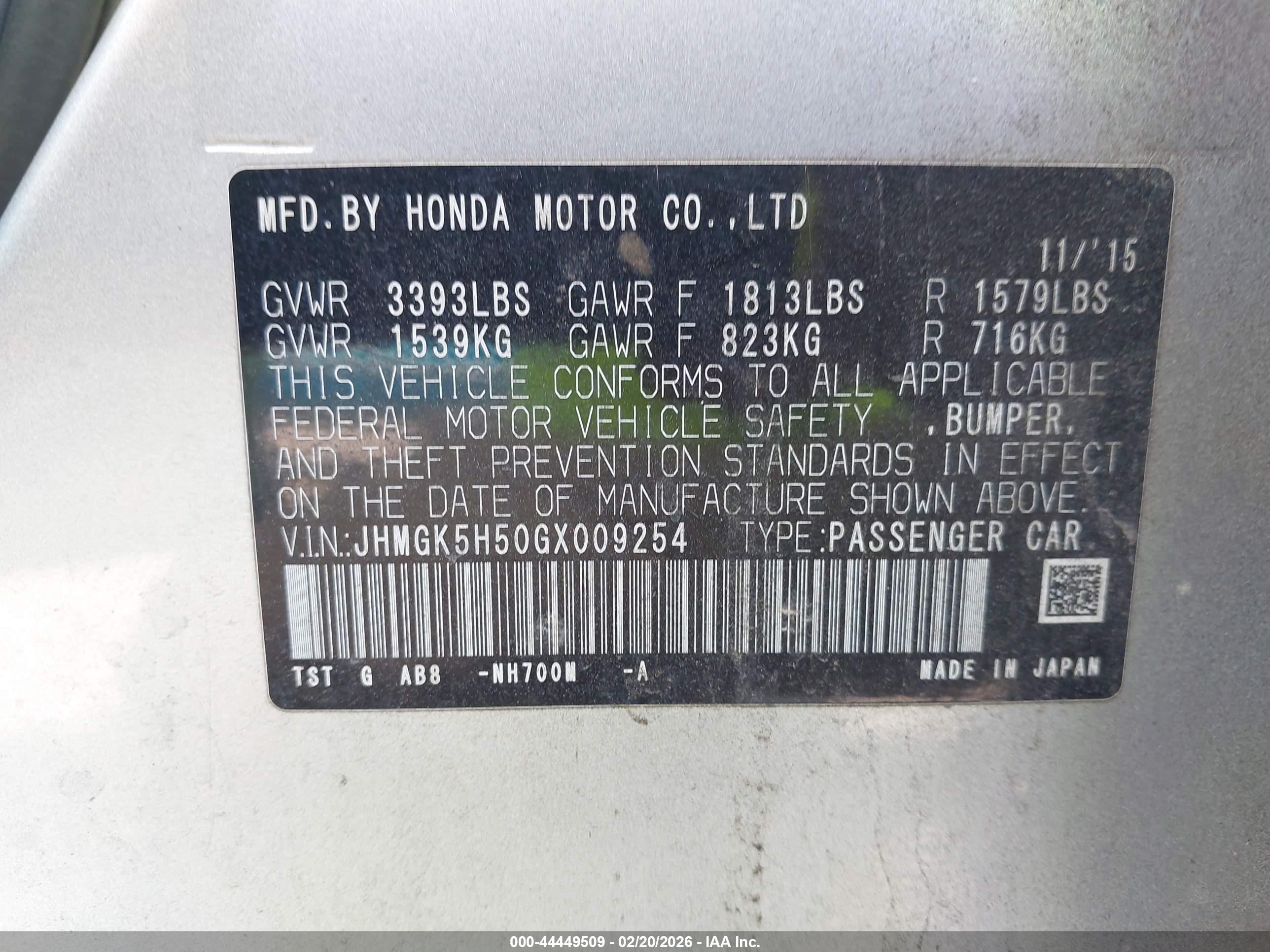 HONDA FIT image 9