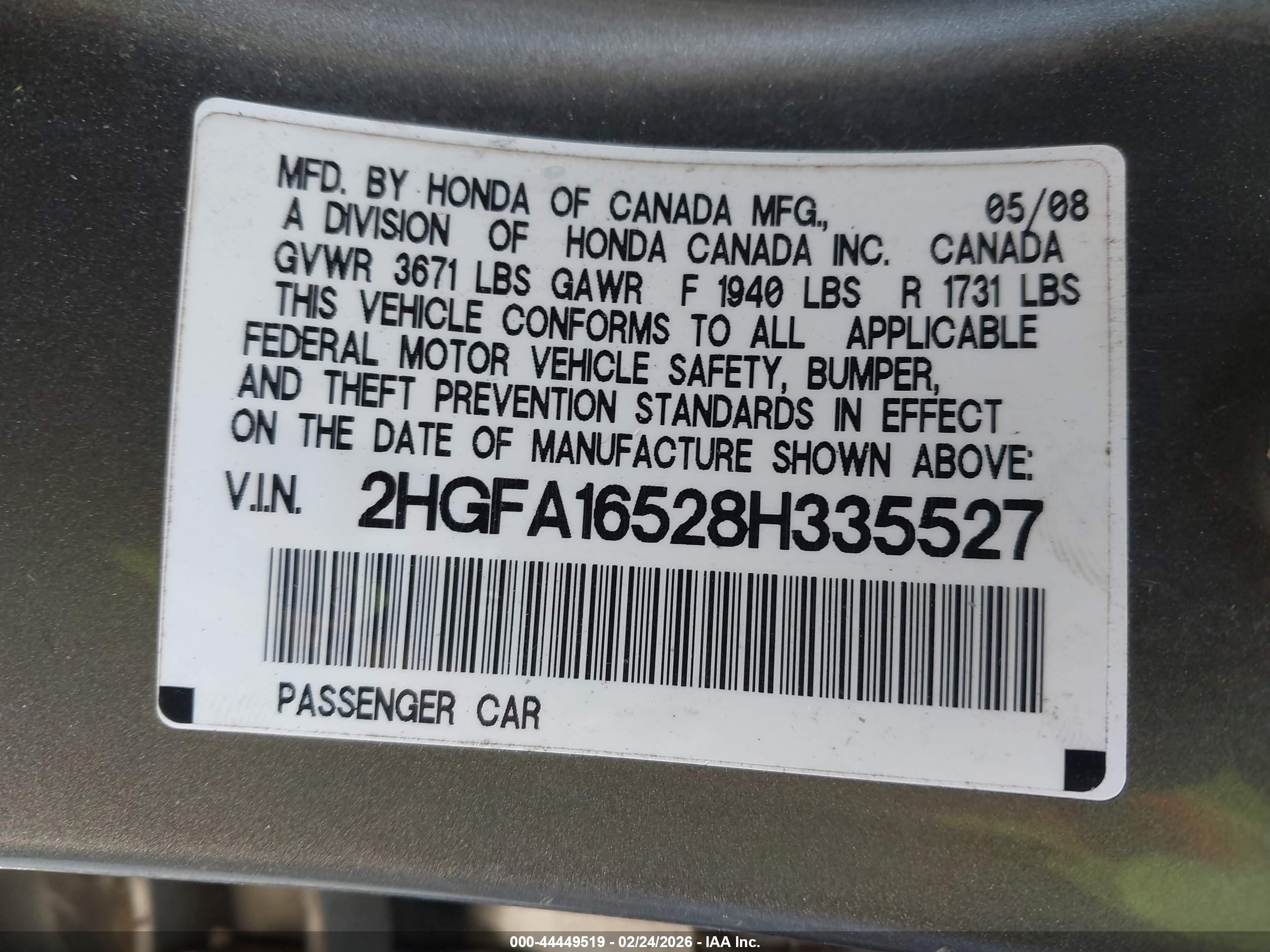 HONDA CIVIC image 9