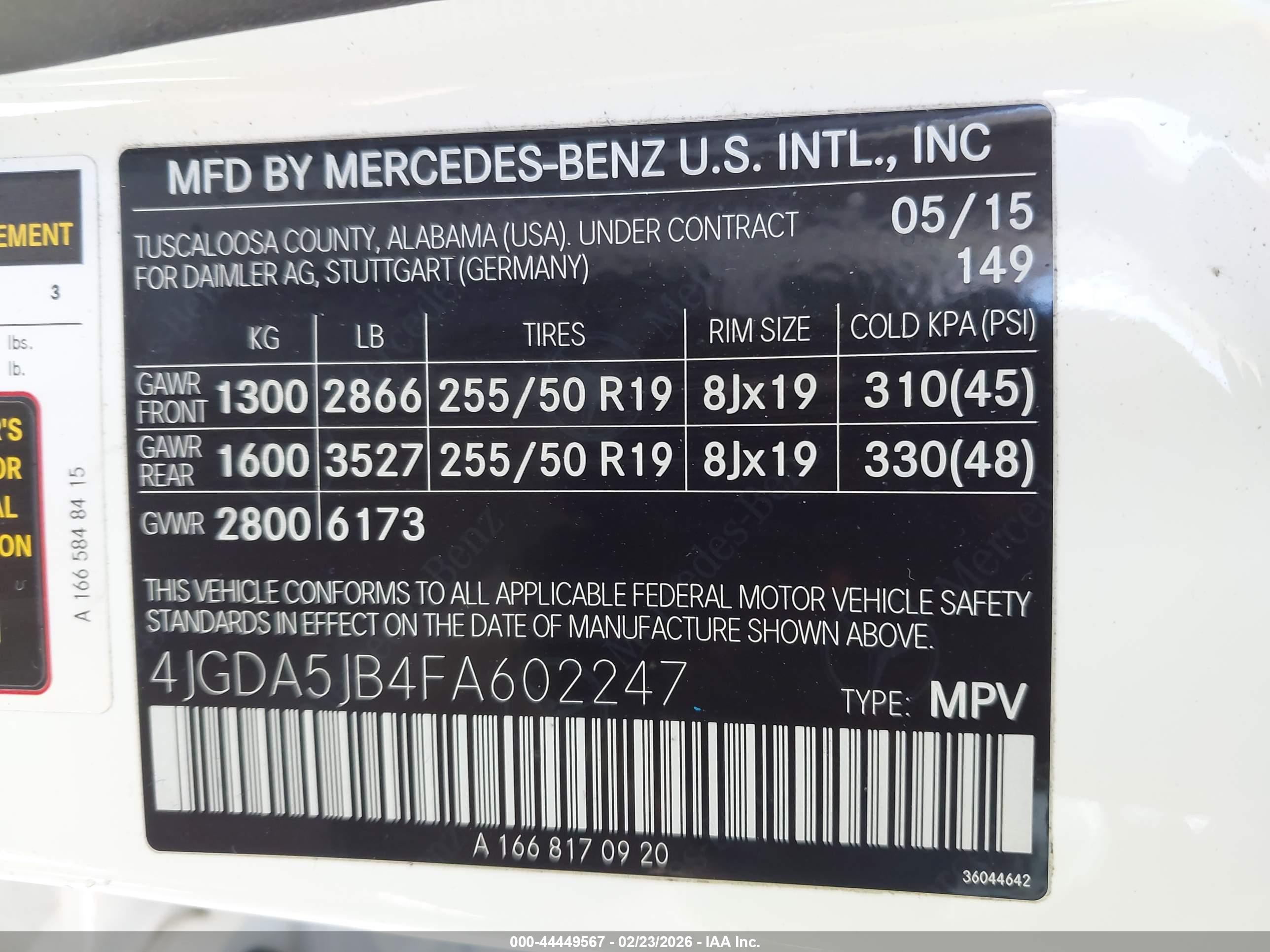 MERCEDES-BENZ ML image 9
