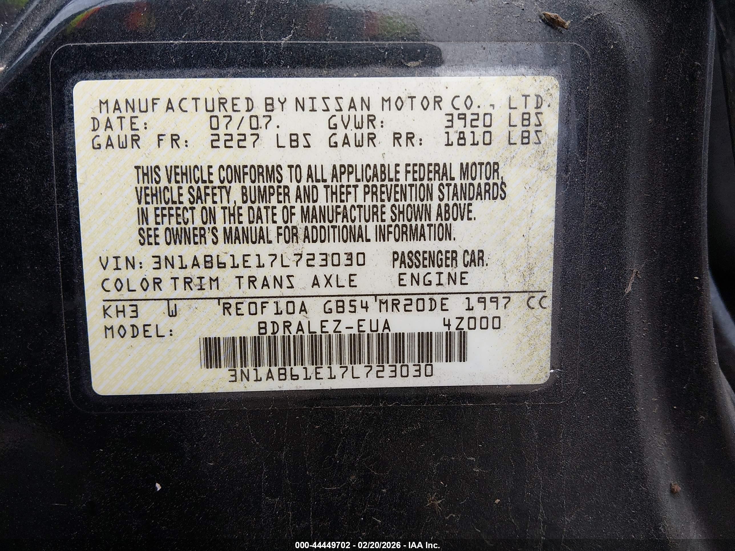 NISSAN SENTRA image 9
