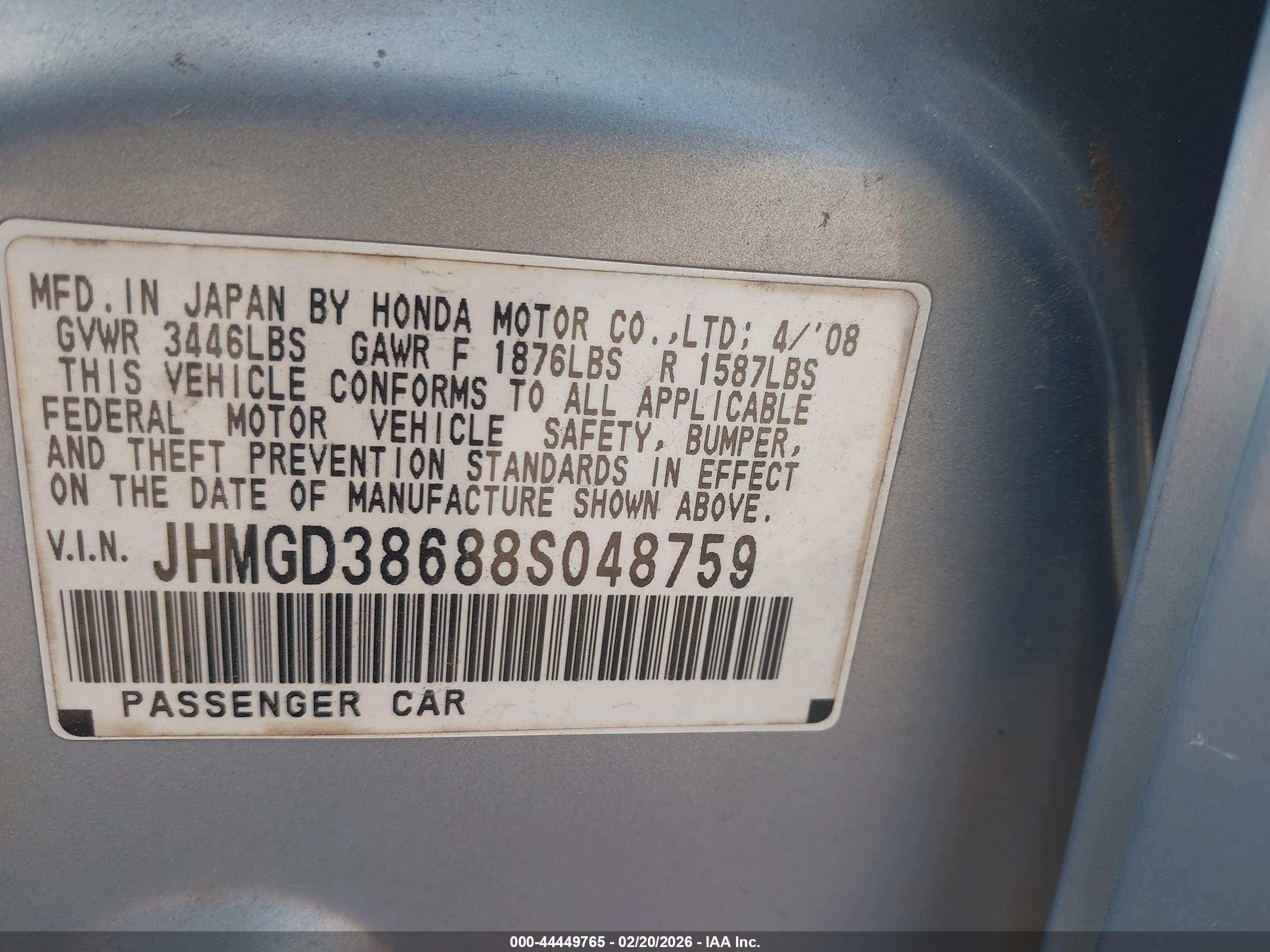 HONDA FIT image 9