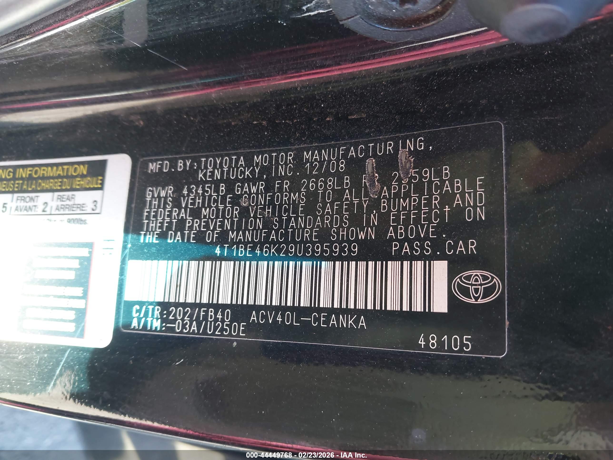 TOYOTA CAMRY image 9
