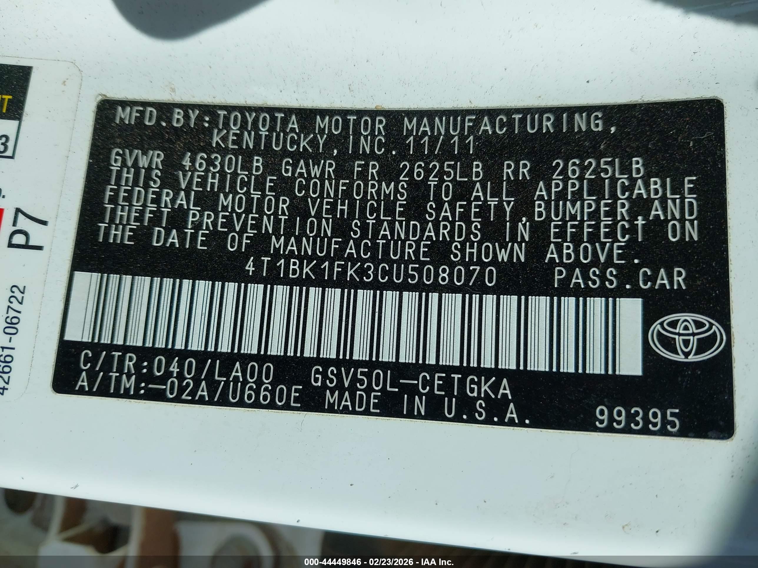 TOYOTA CAMRY image 9