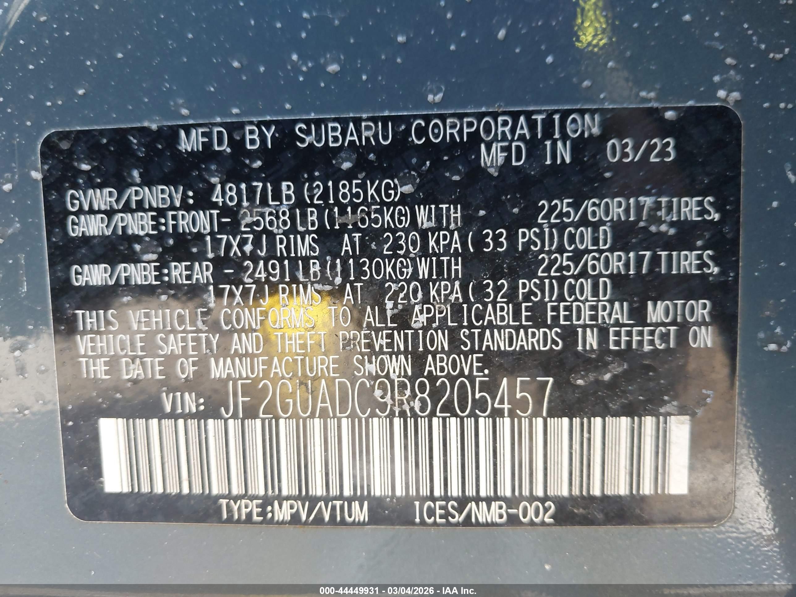 SUBARU CROSSTREK image 9