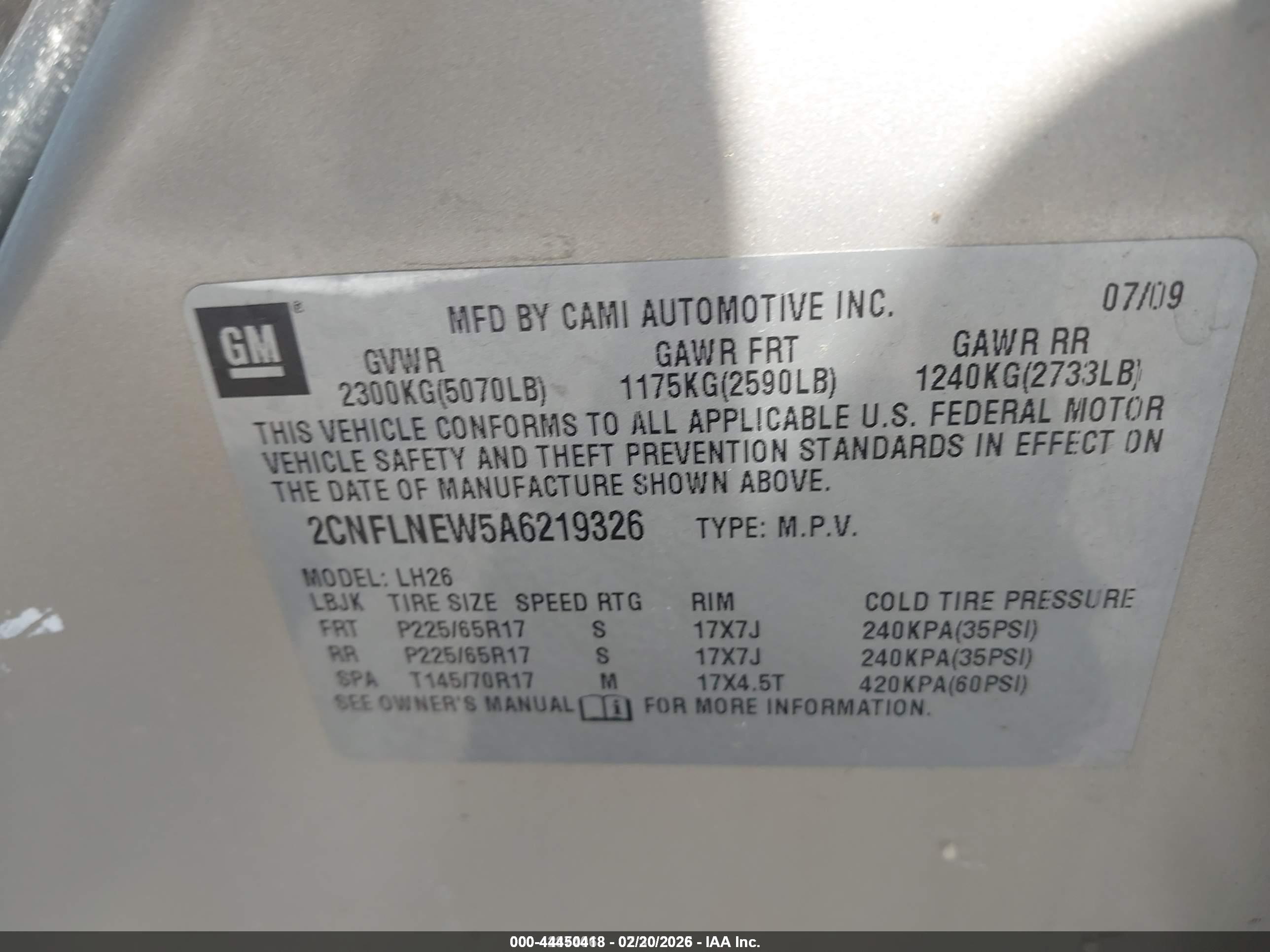 CHEVROLET EQUINOX image 9