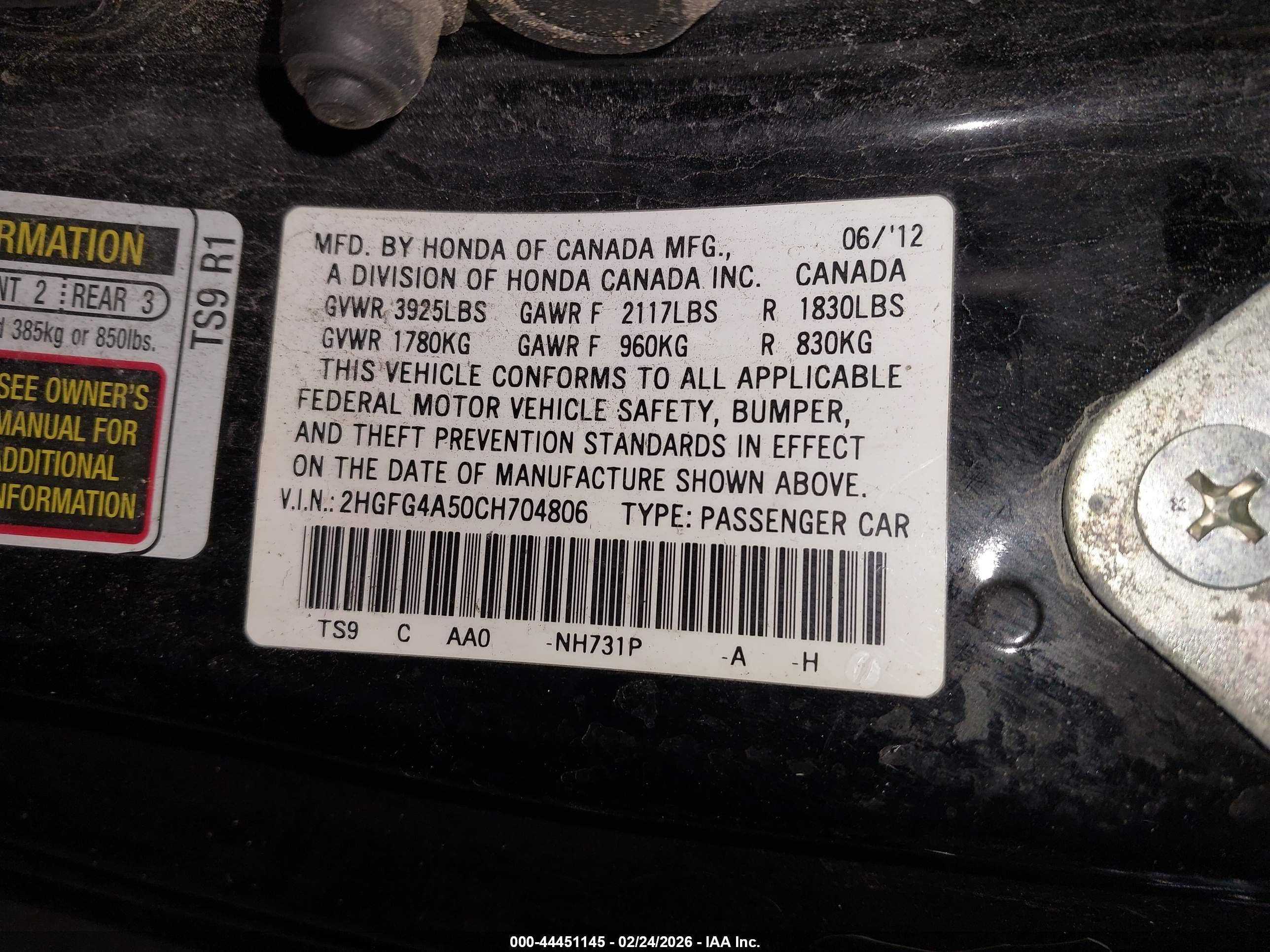 HONDA CIVIC image 9