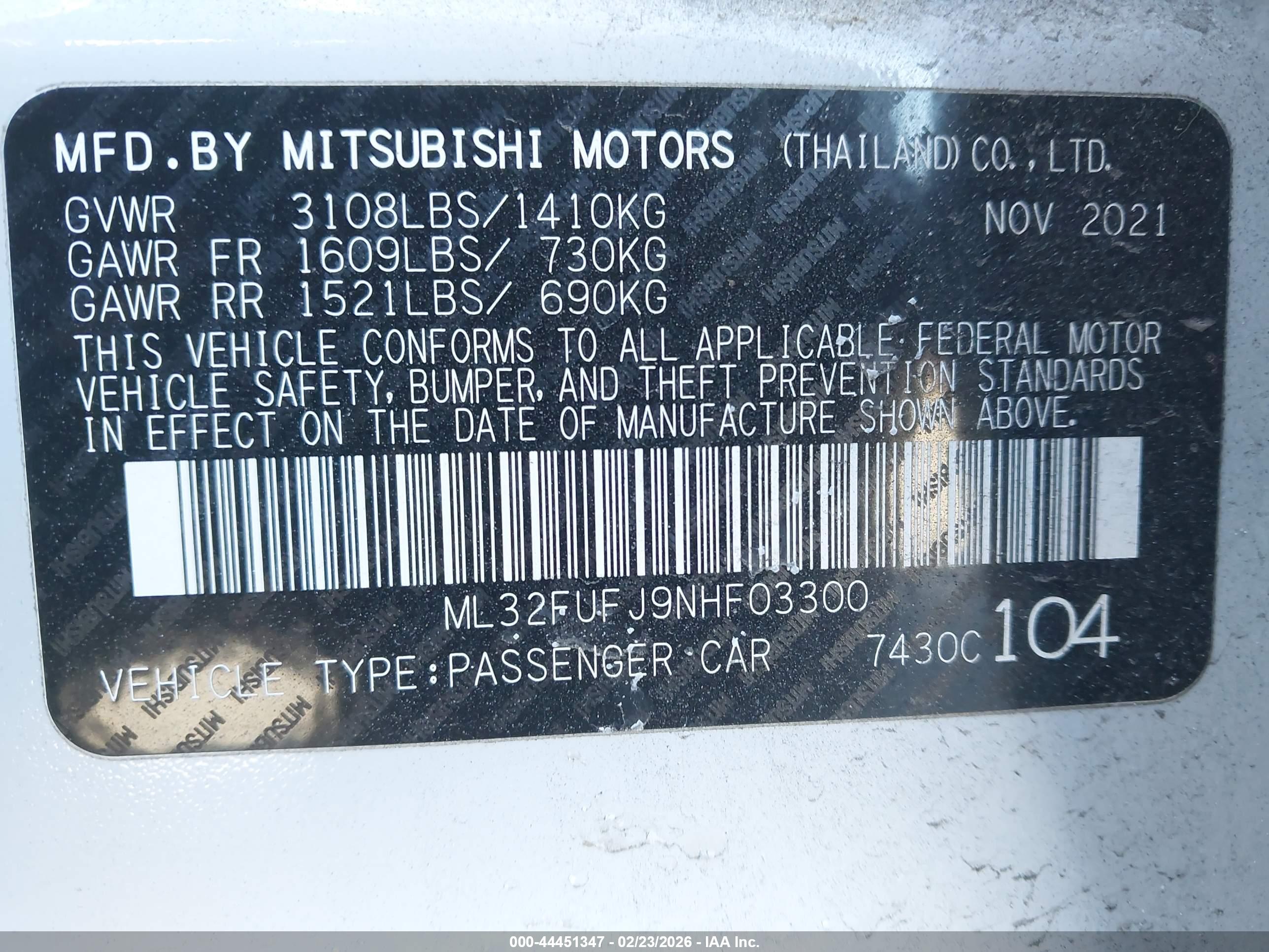 MITSUBISHI MIRAGE image 9