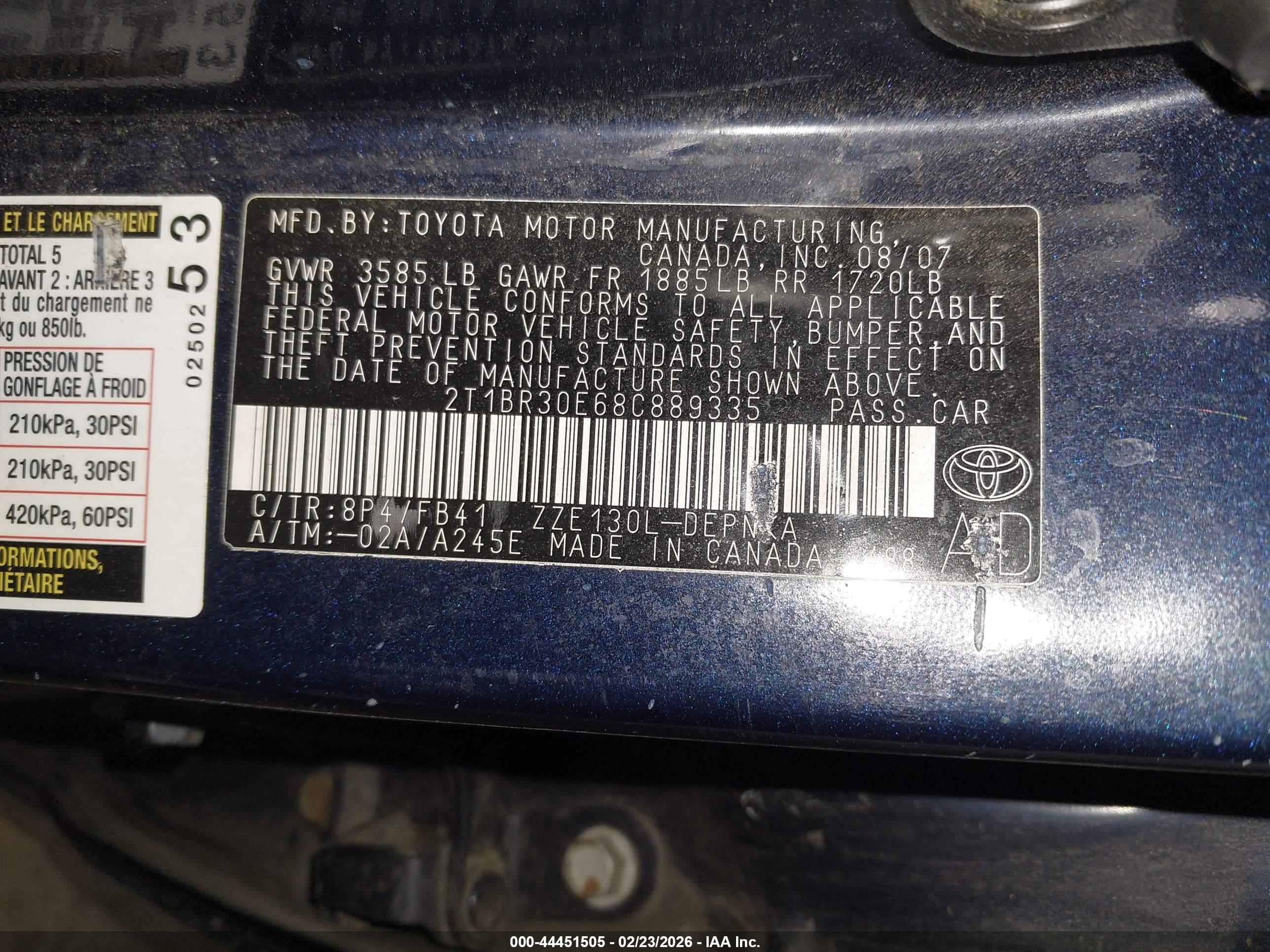 TOYOTA COROLLA image 9