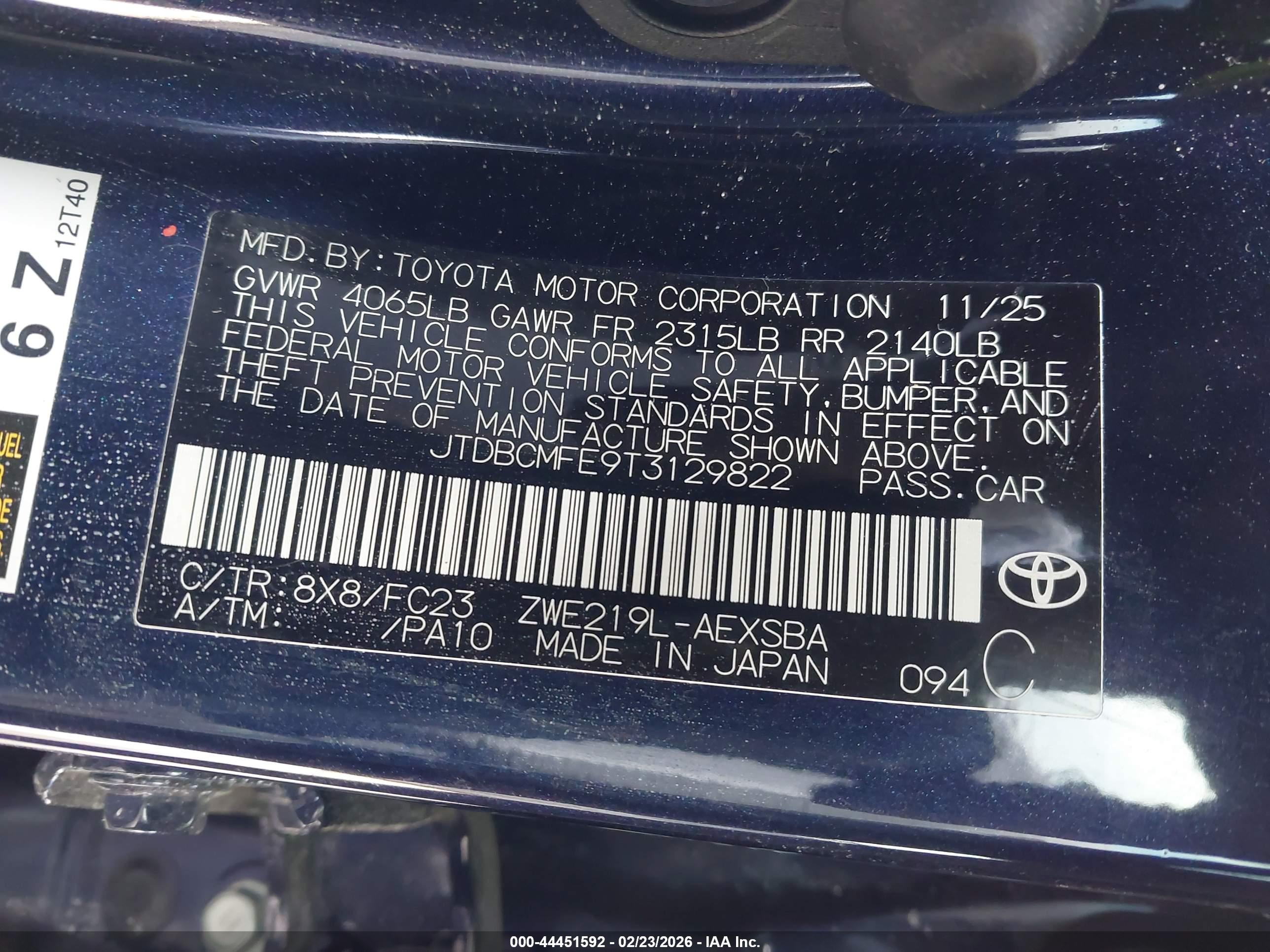 TOYOTA COROLLA image 9