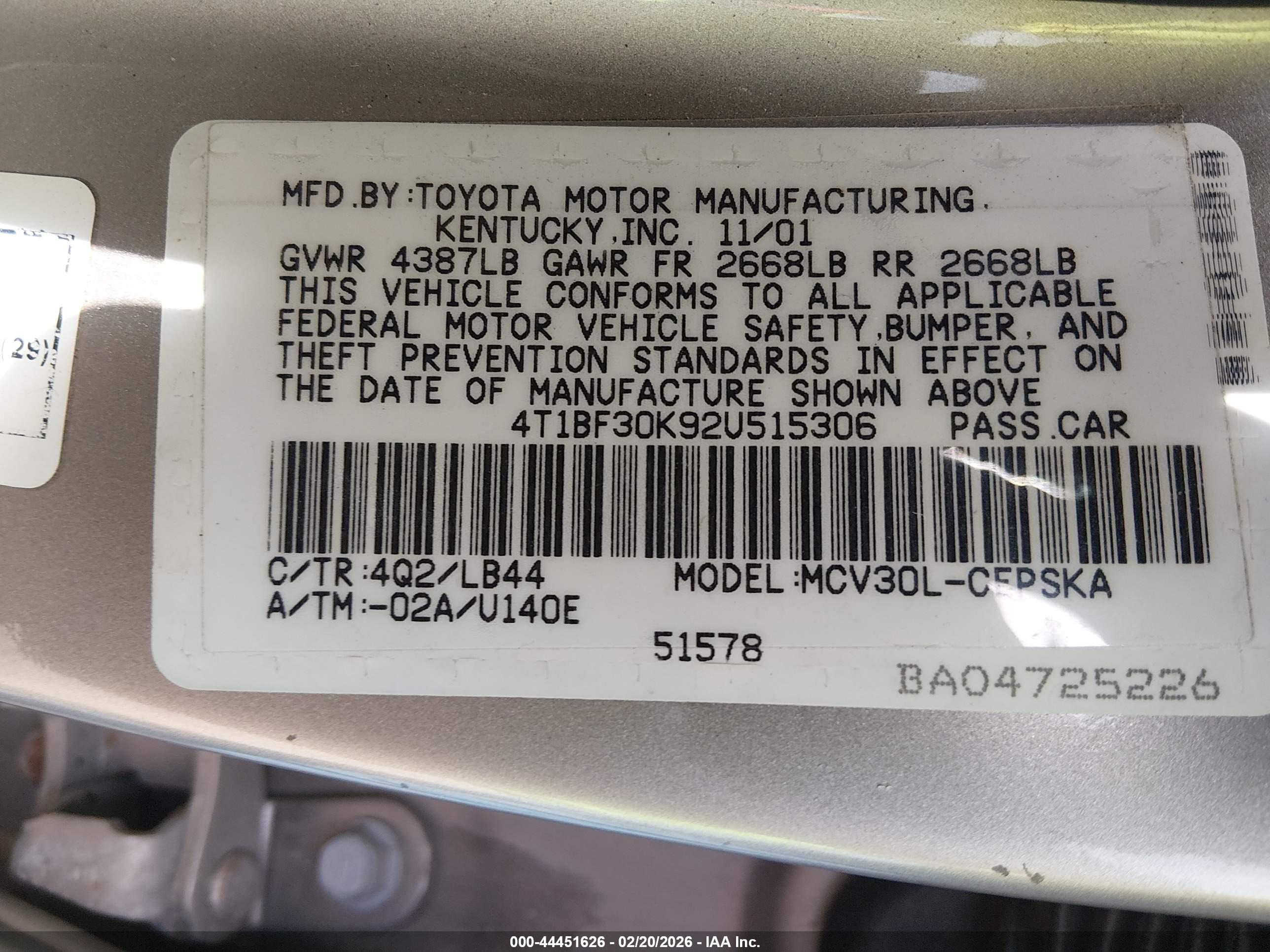 TOYOTA CAMRY image 9