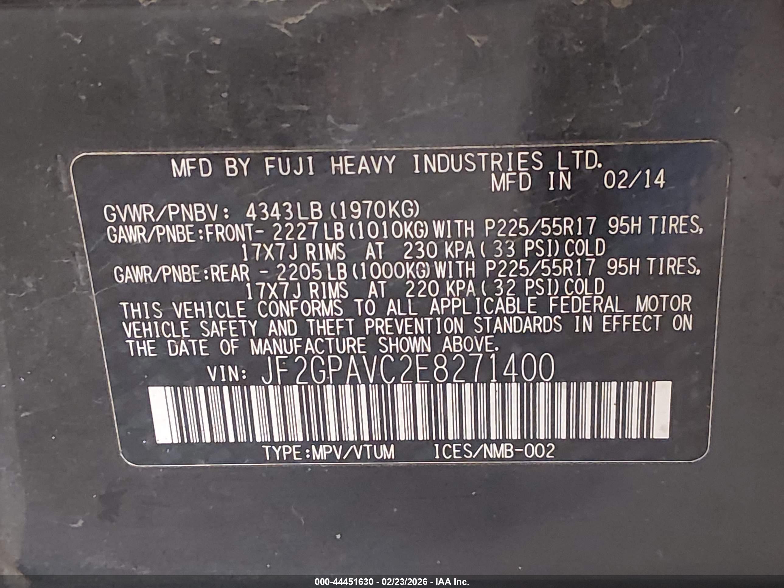 SUBARU XV image 9