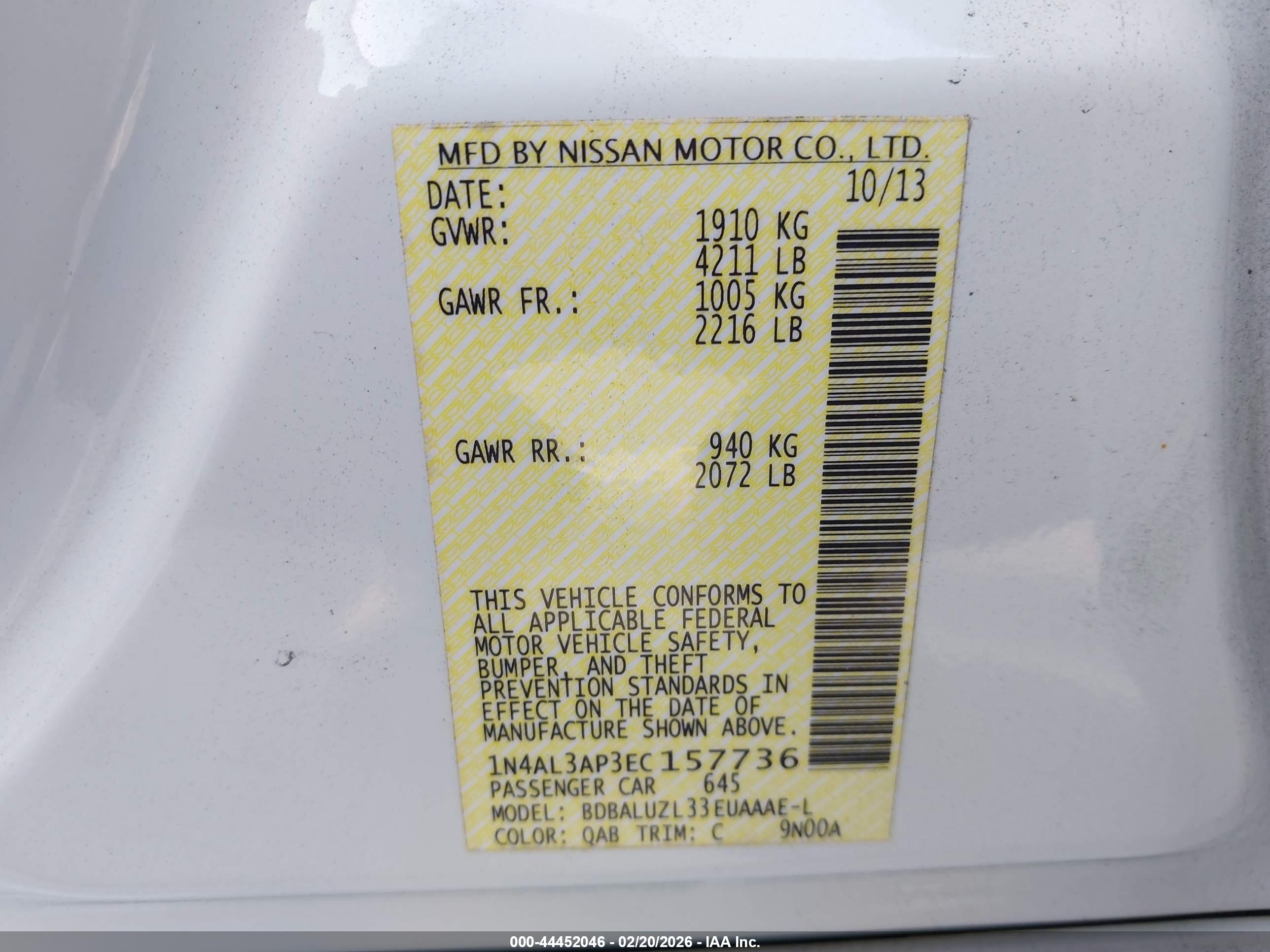 NISSAN ALTIMA image 9