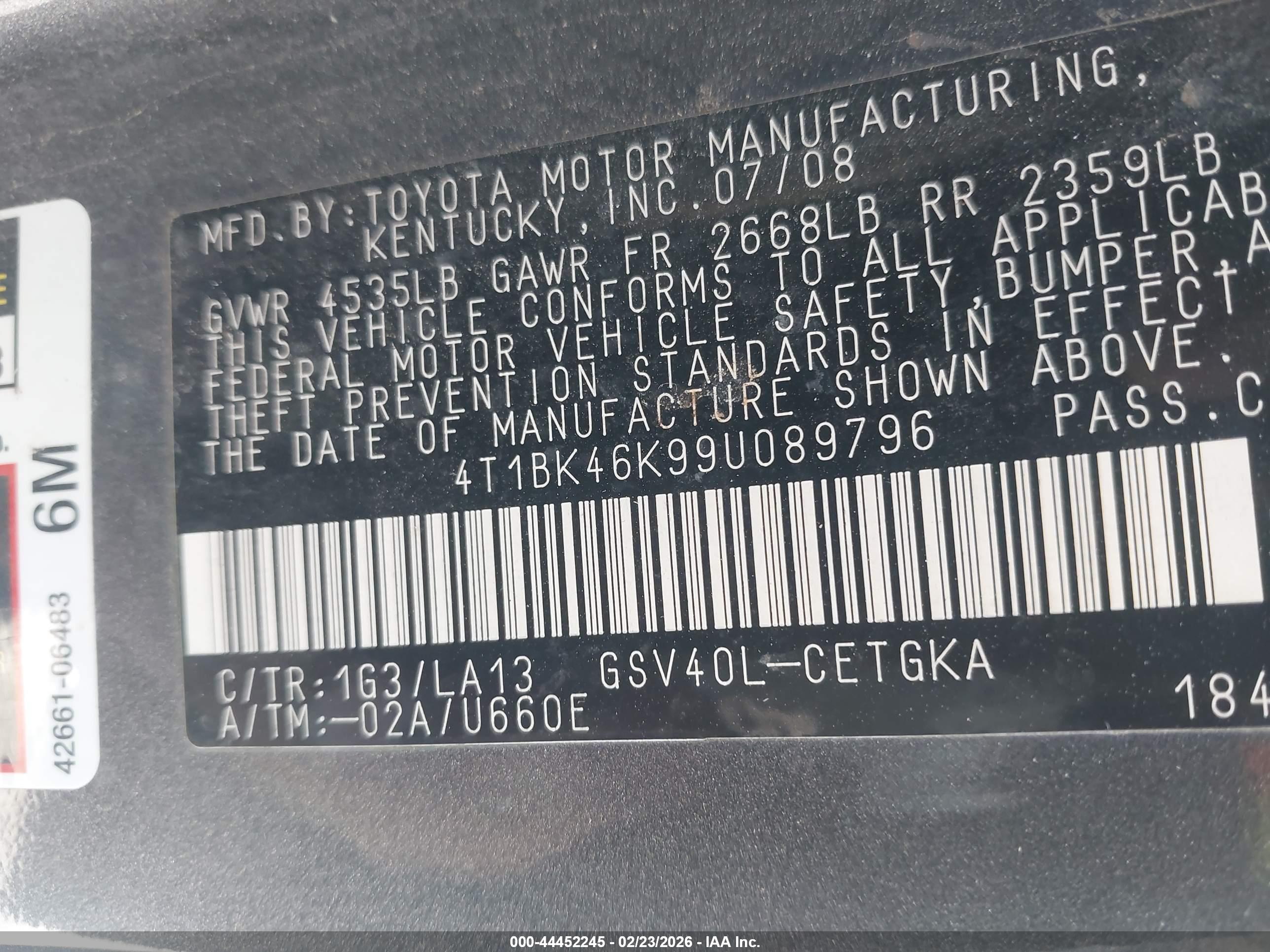 TOYOTA CAMRY image 9