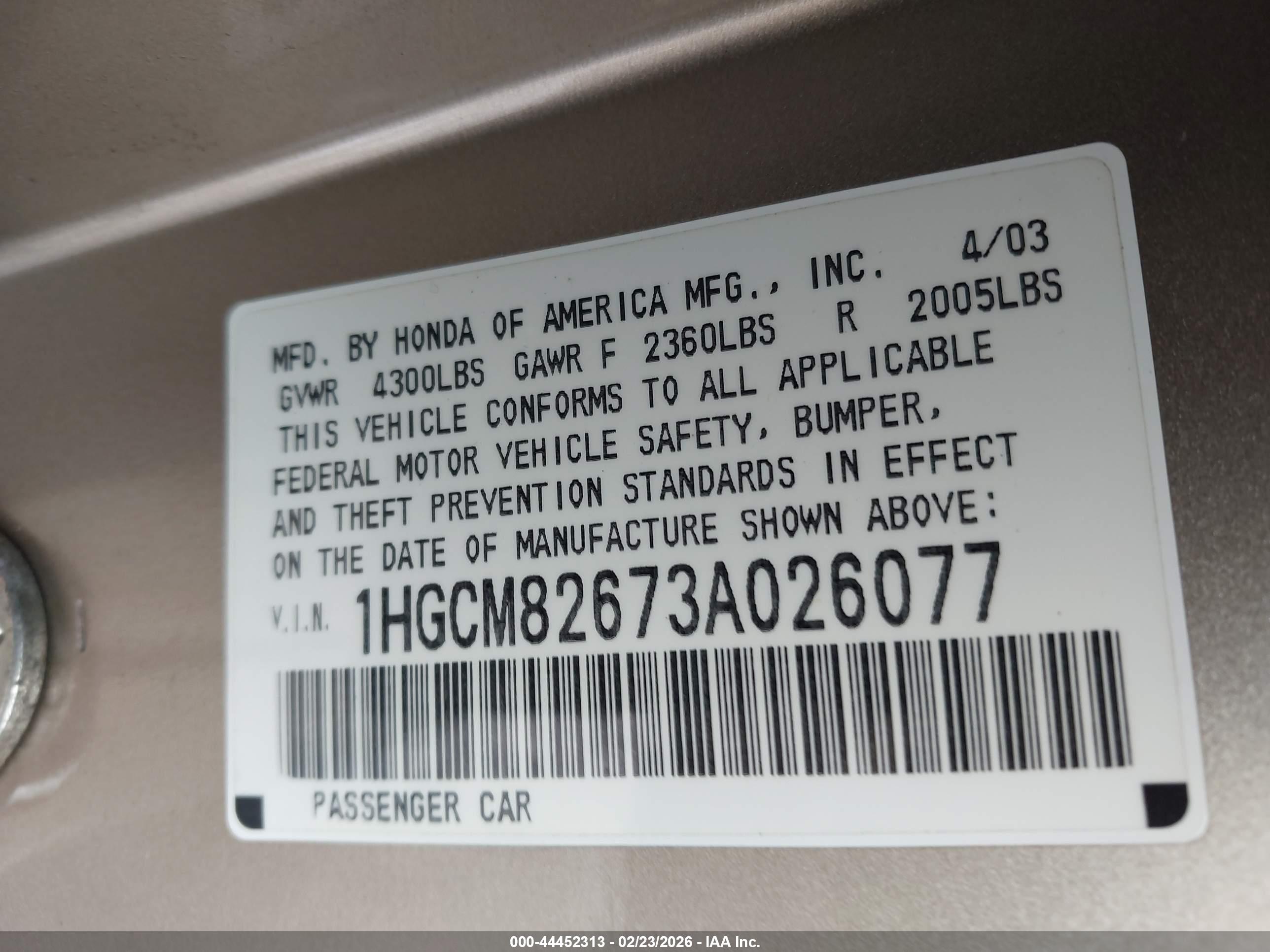 HONDA ACCORD image 9