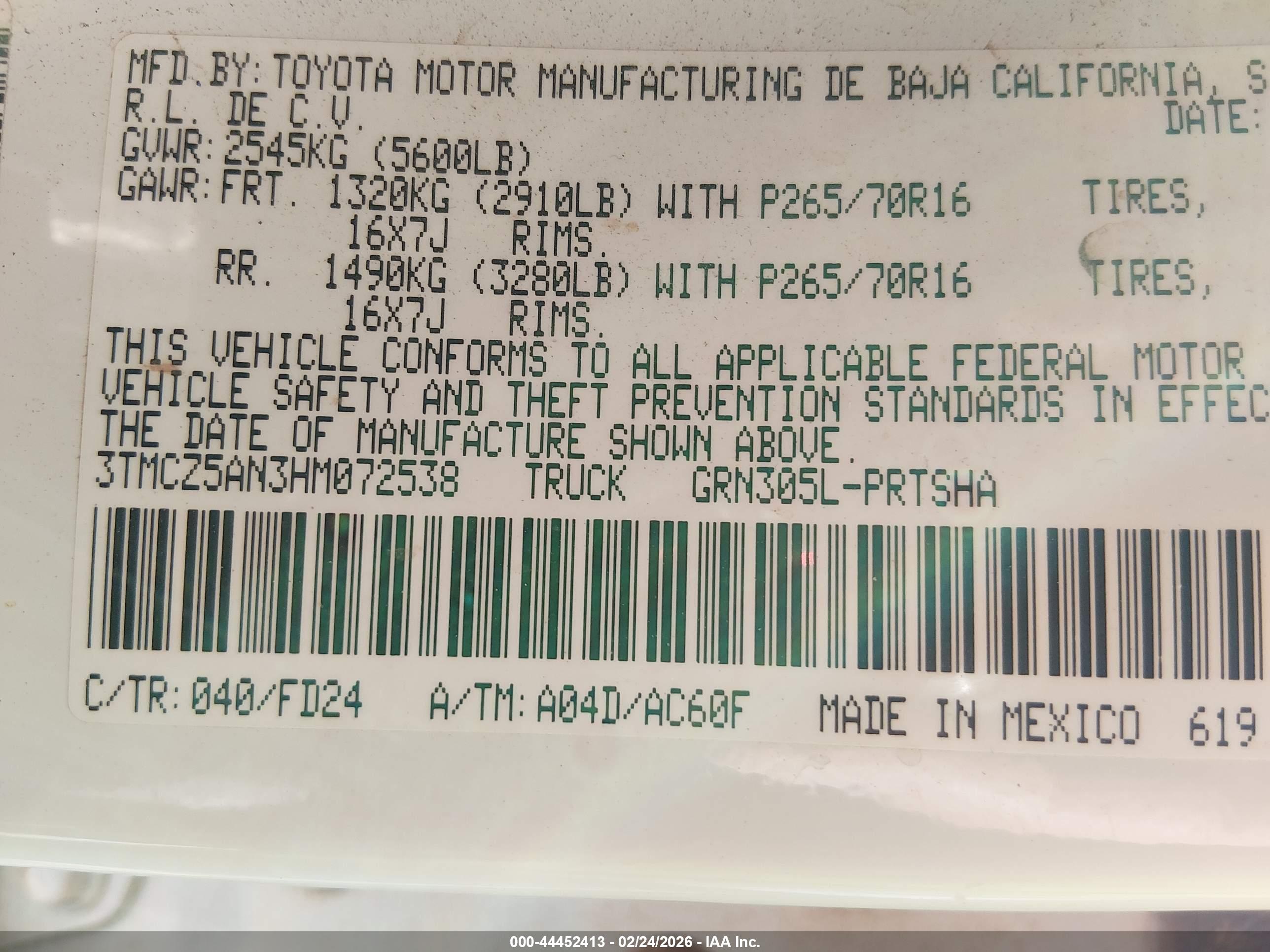 TOYOTA TACOMA image 9