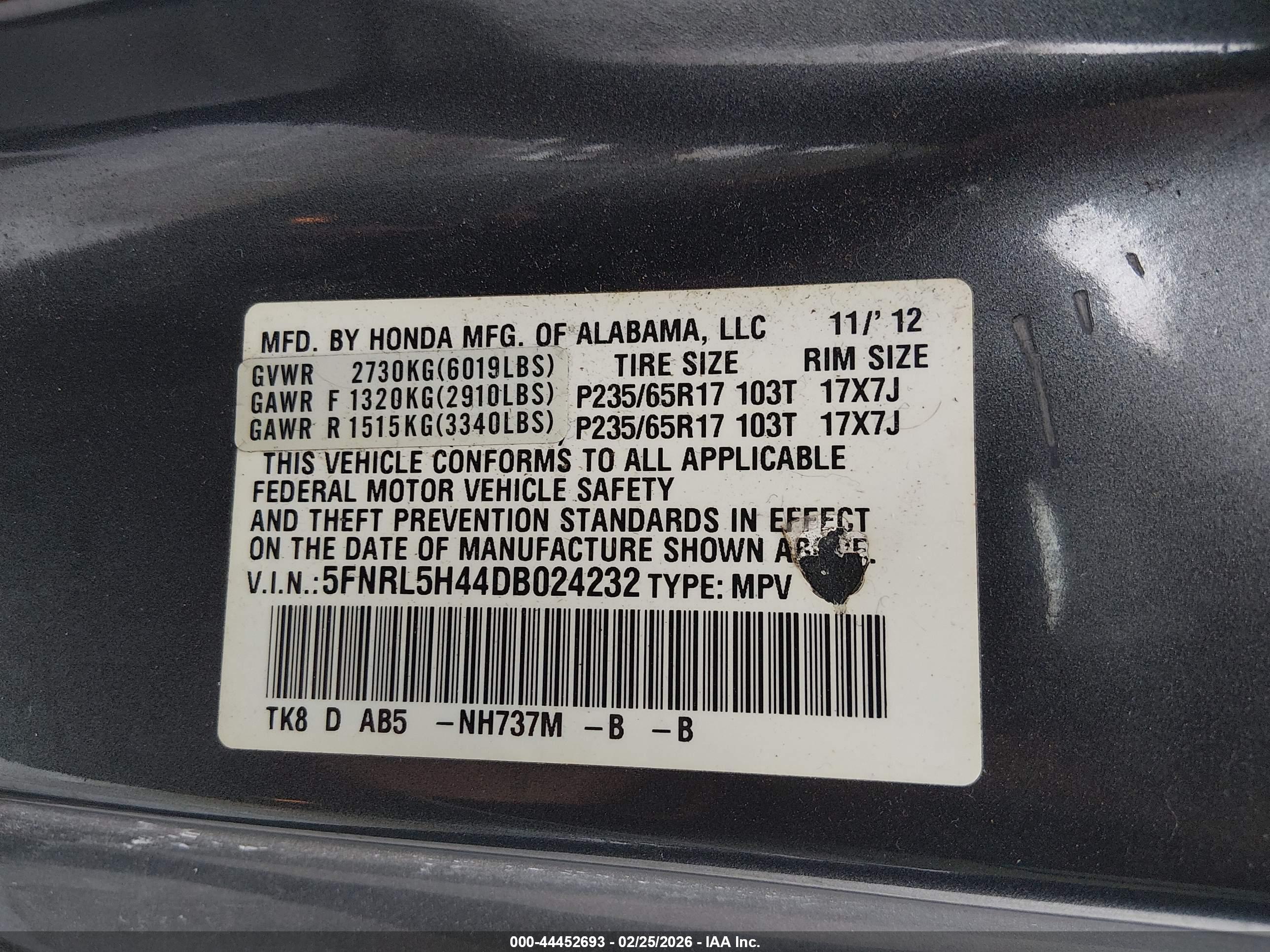 HONDA ODYSSEY image 9