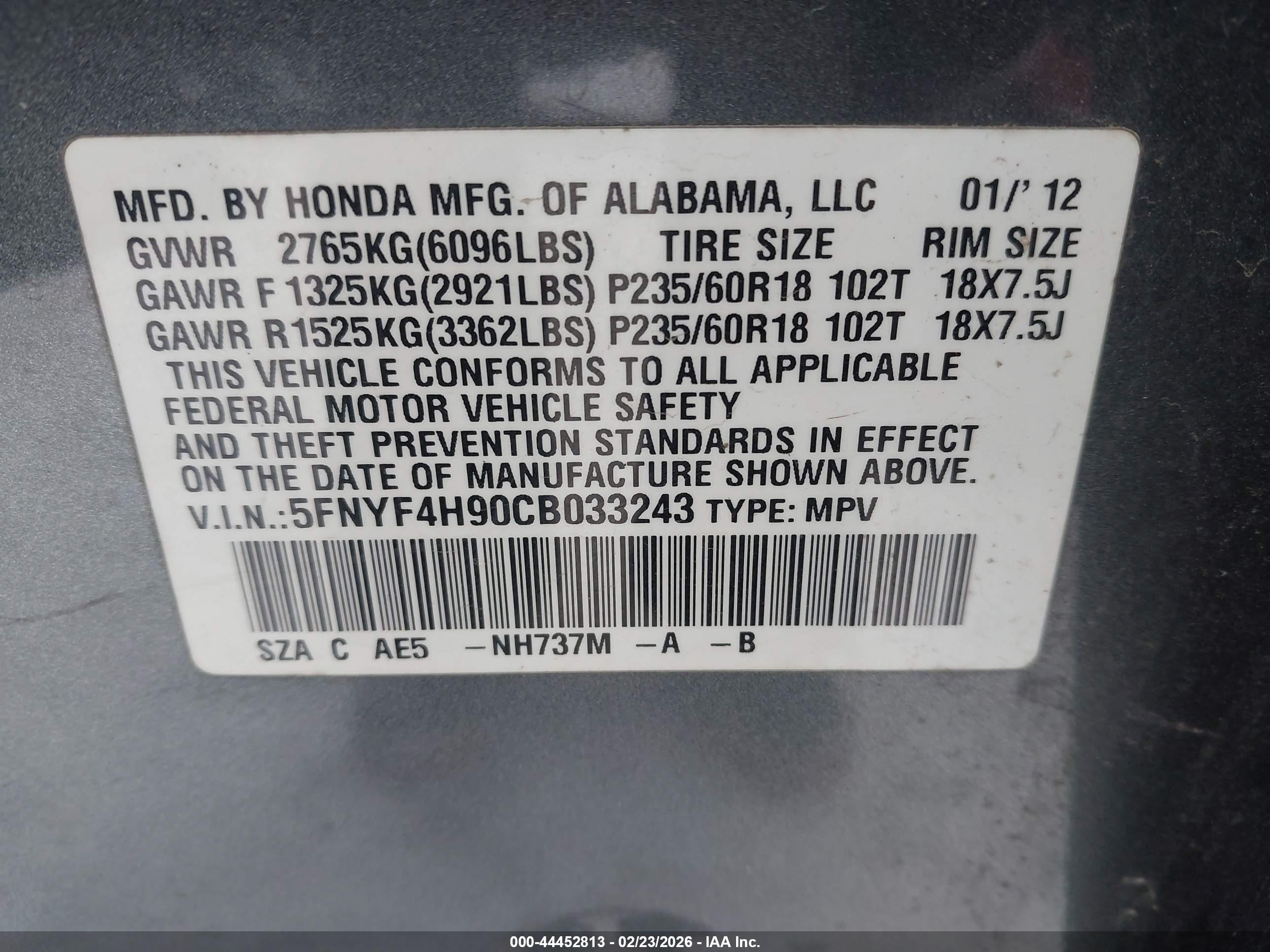 HONDA PILOT image 9