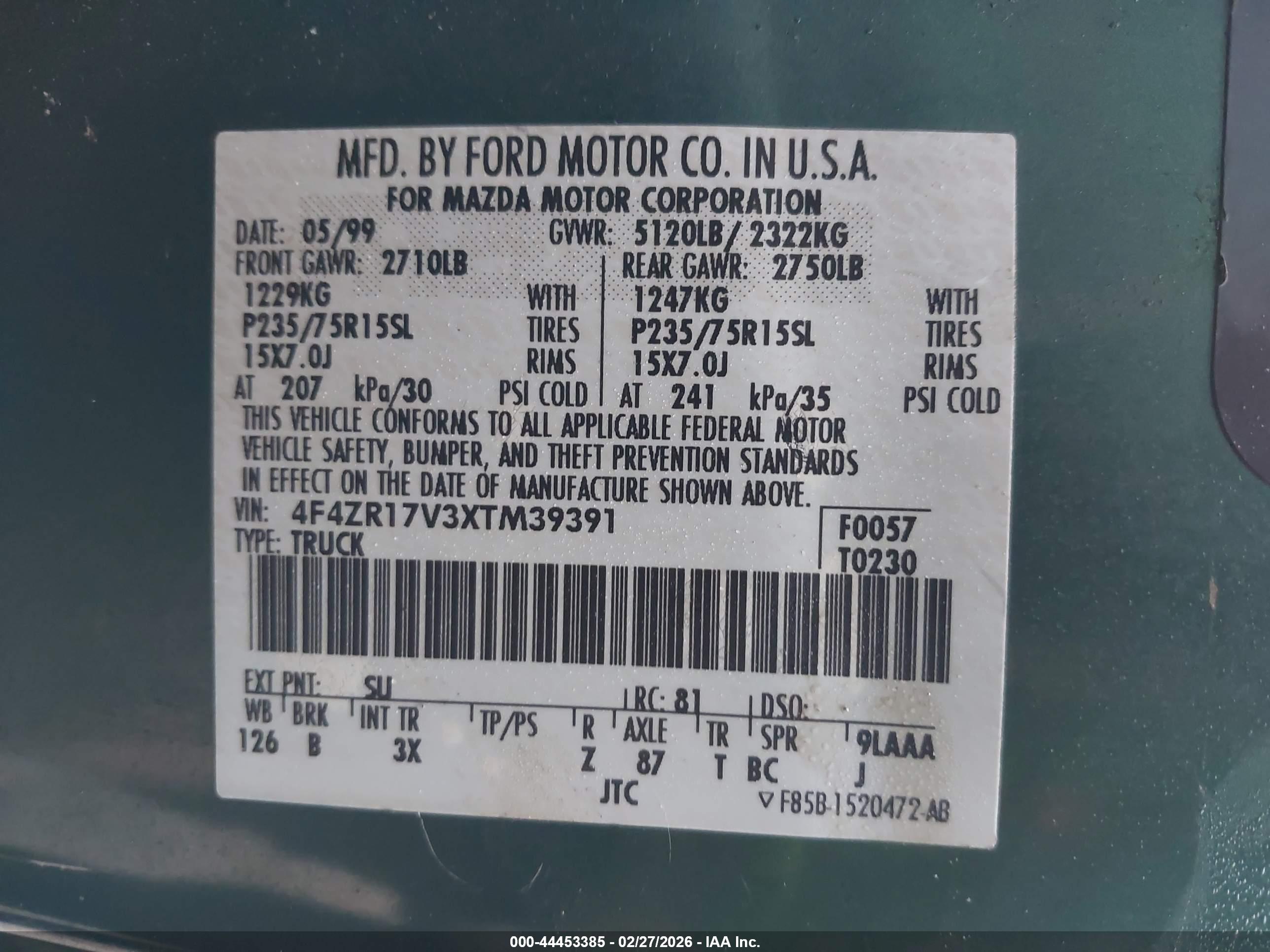 MAZDA B3000 image 9