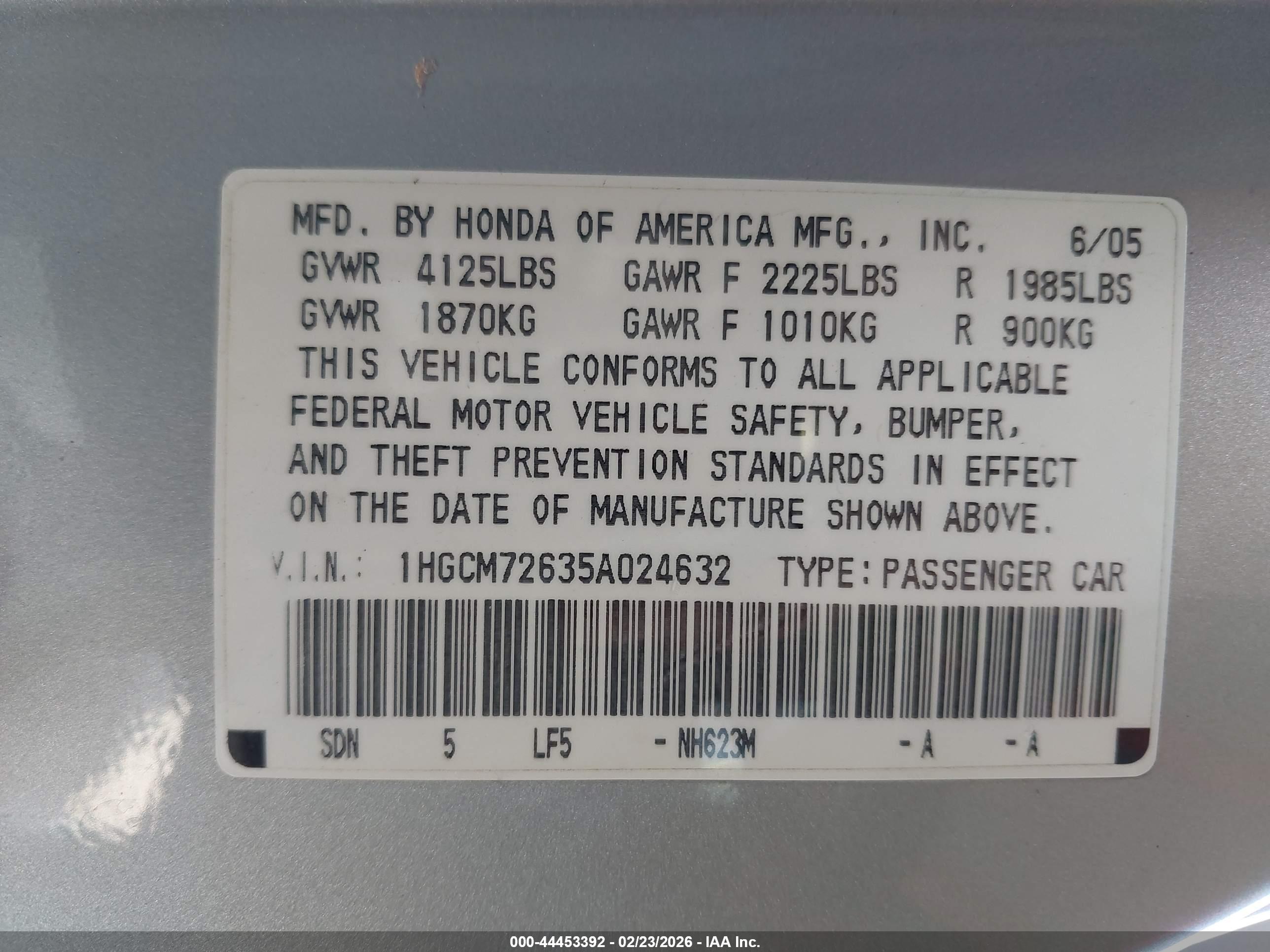 HONDA ACCORD image 9