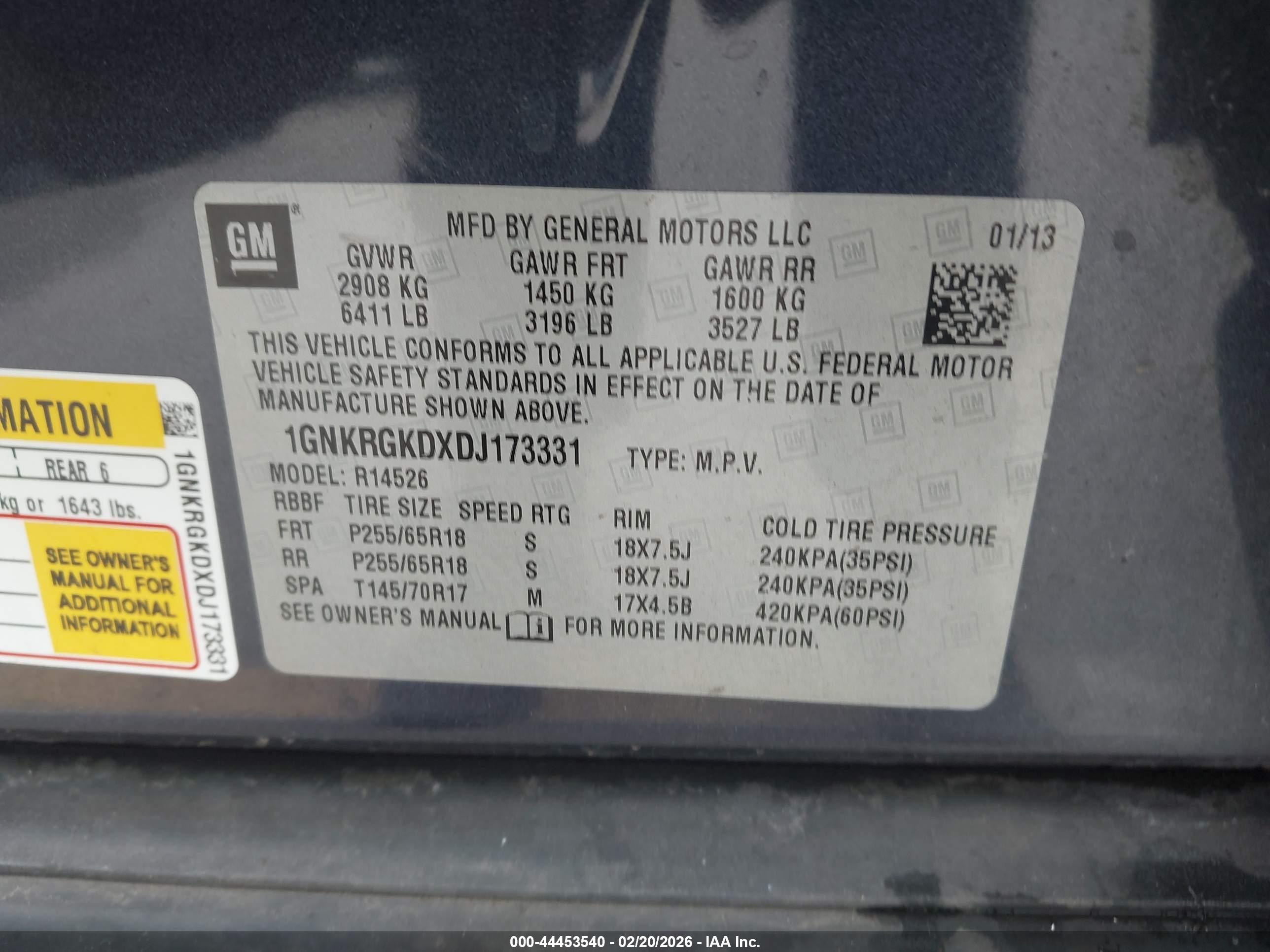 CHEVROLET TRAVERSE image 9