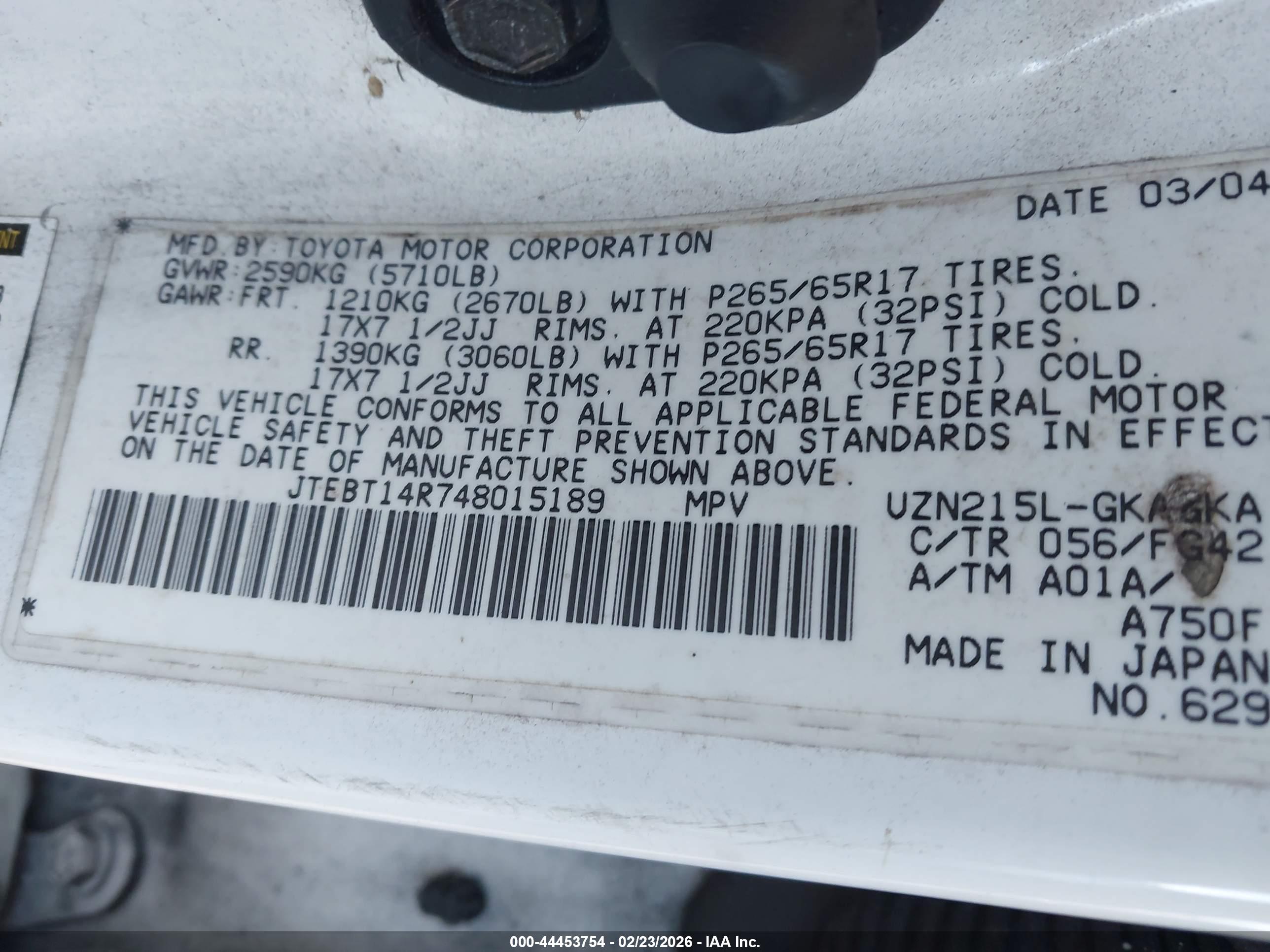 TOYOTA 4RUNNER image 9