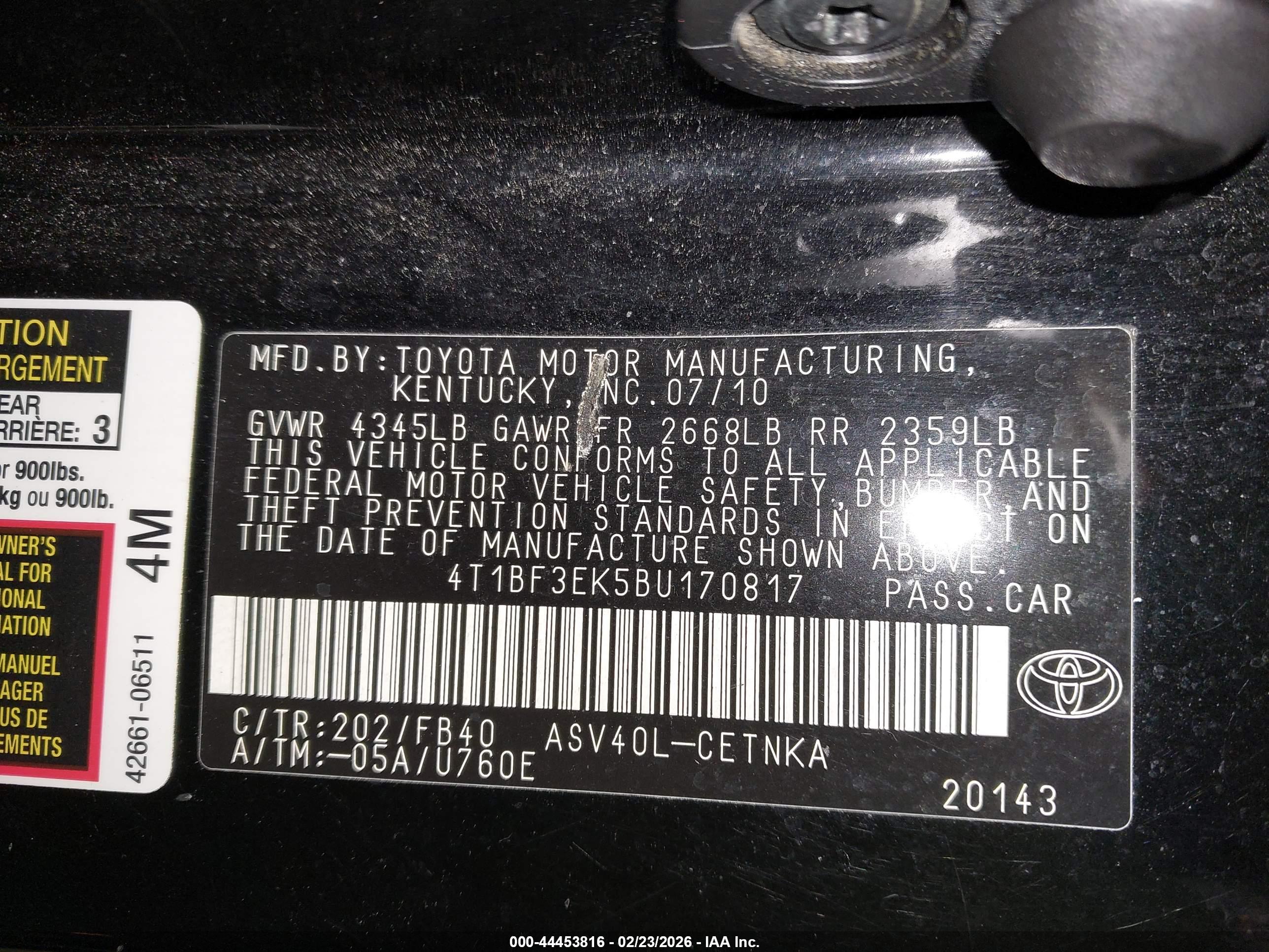 TOYOTA CAMRY image 9