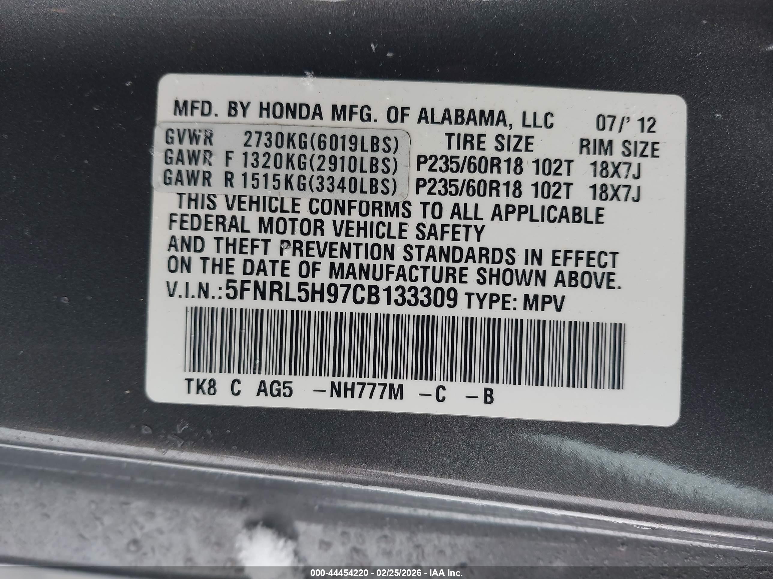HONDA ODYSSEY image 9