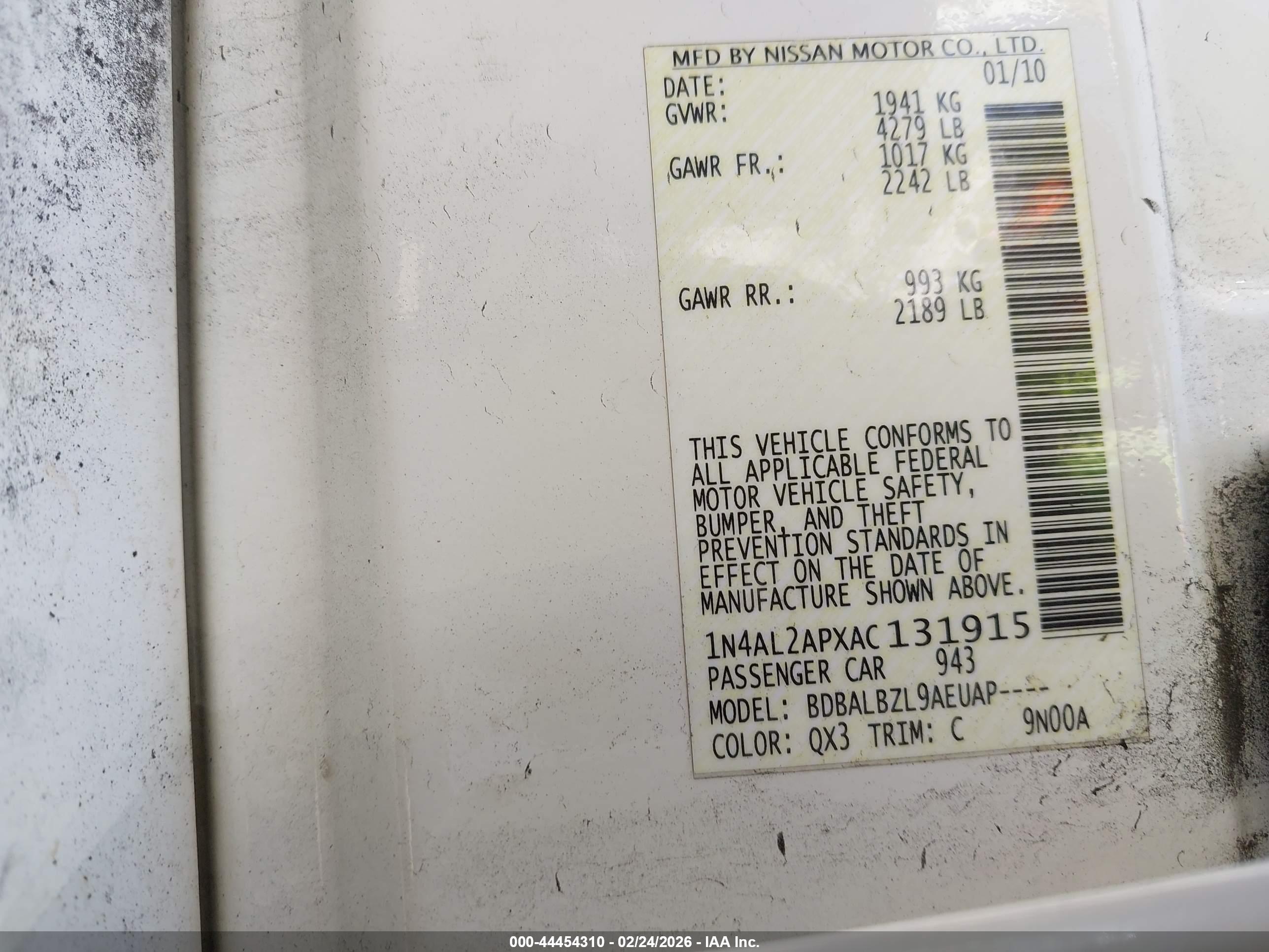 NISSAN ALTIMA image 9