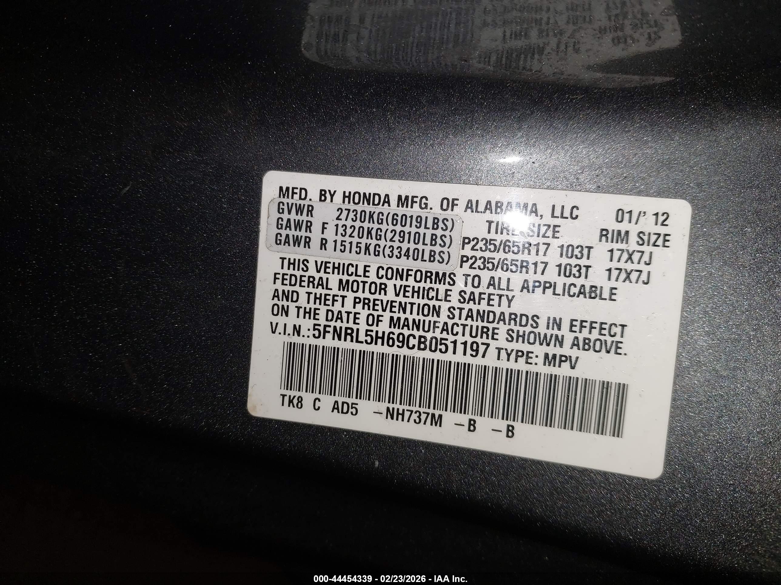 HONDA ODYSSEY image 9