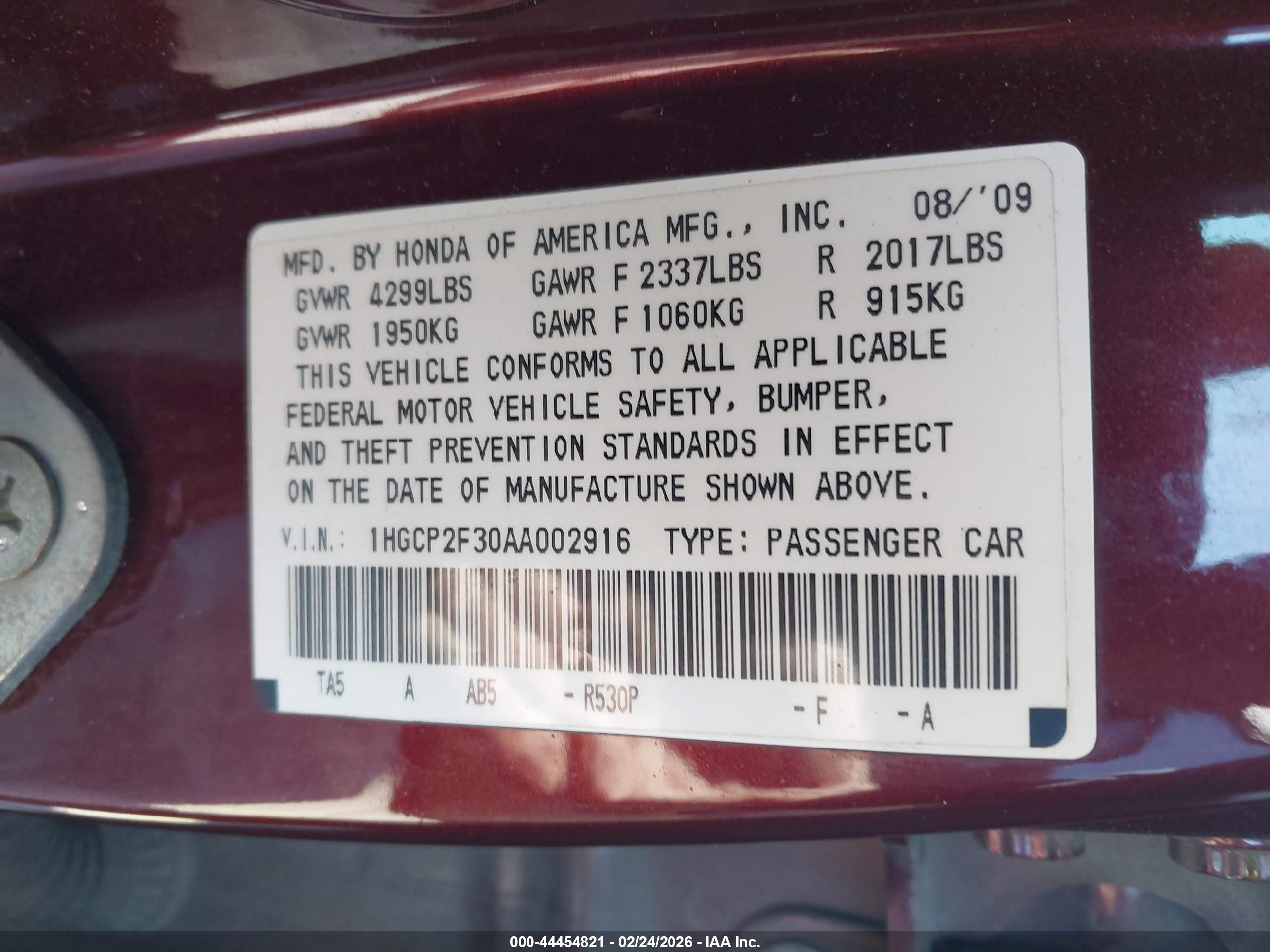 HONDA ACCORD image 9