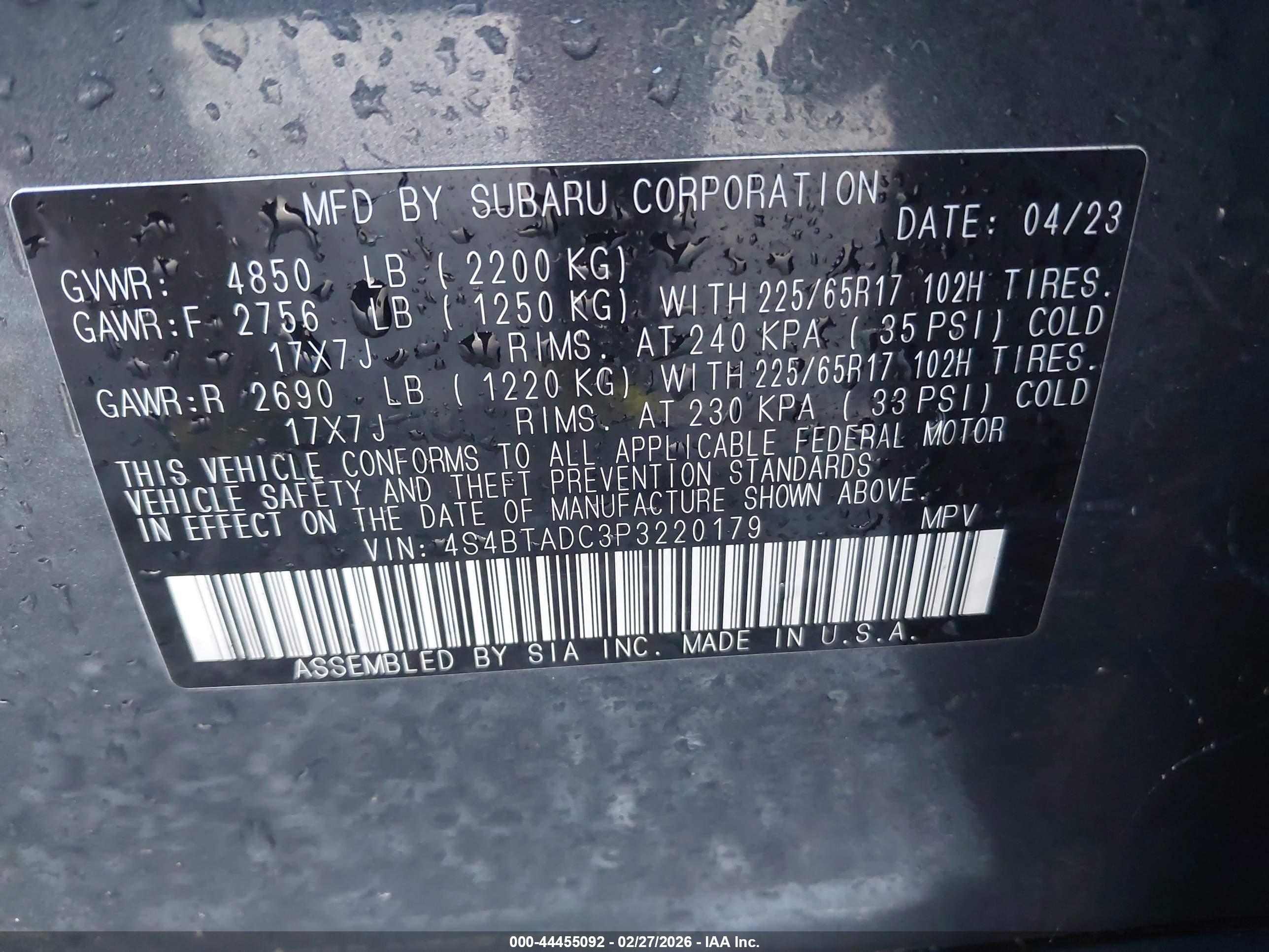 SUBARU OUTBACK image 9
