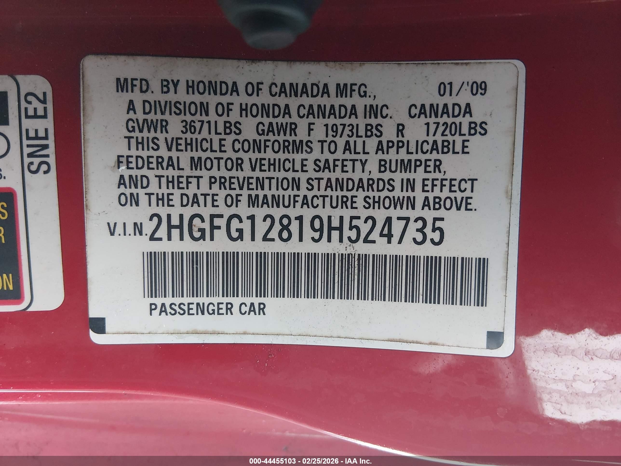HONDA CIVIC image 9
